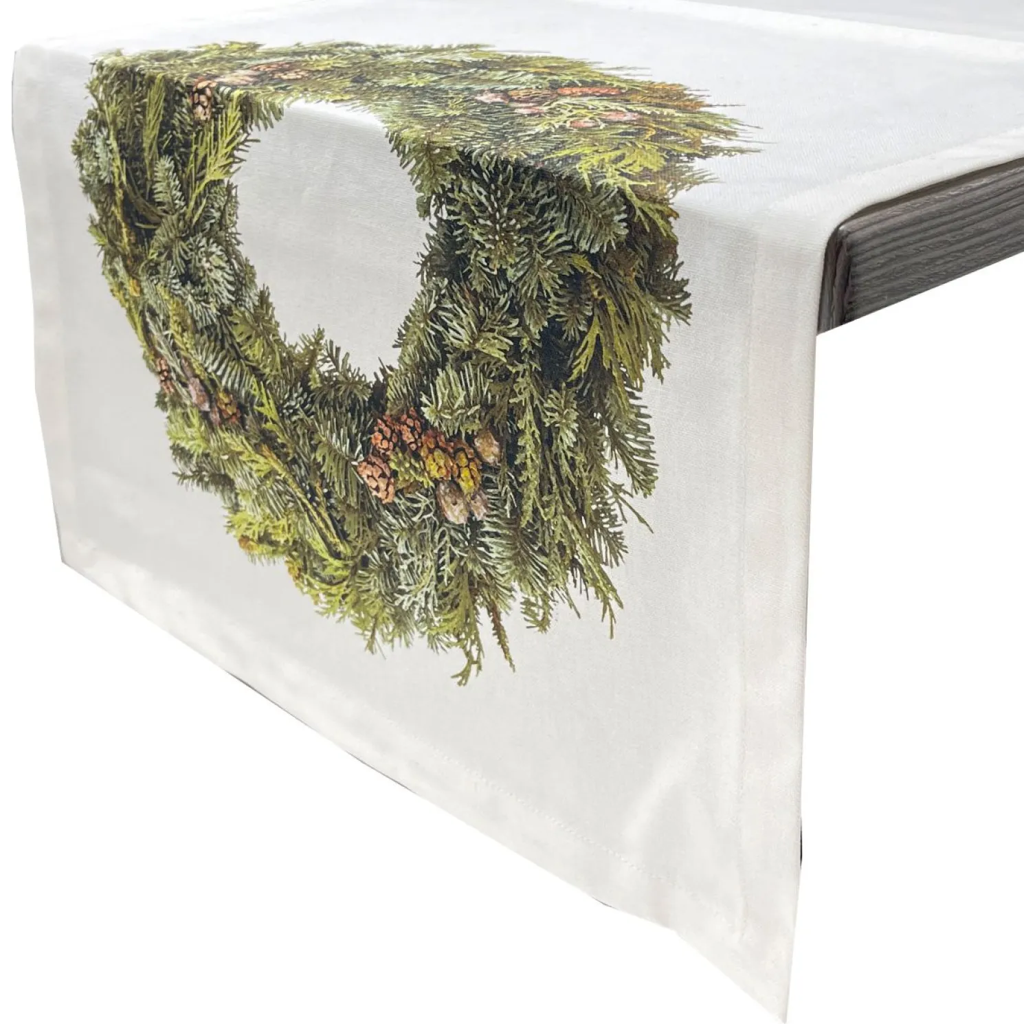 Lazis Tischläufer Grüner Kranz 45x148 cm