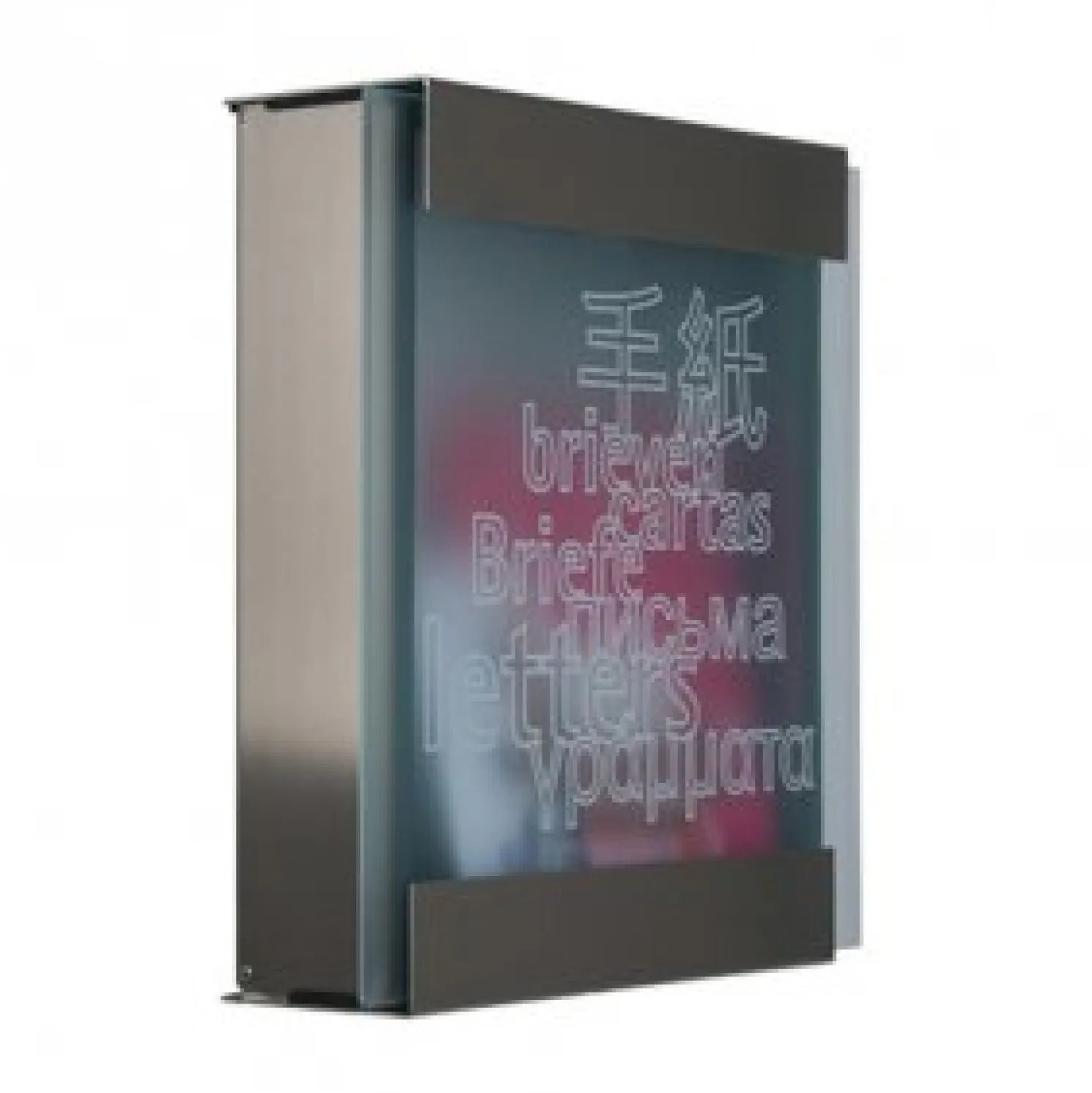 Keilbach Glasnost Briefkästen Glas bedruckt weiß Briefe ohne Beschriftung