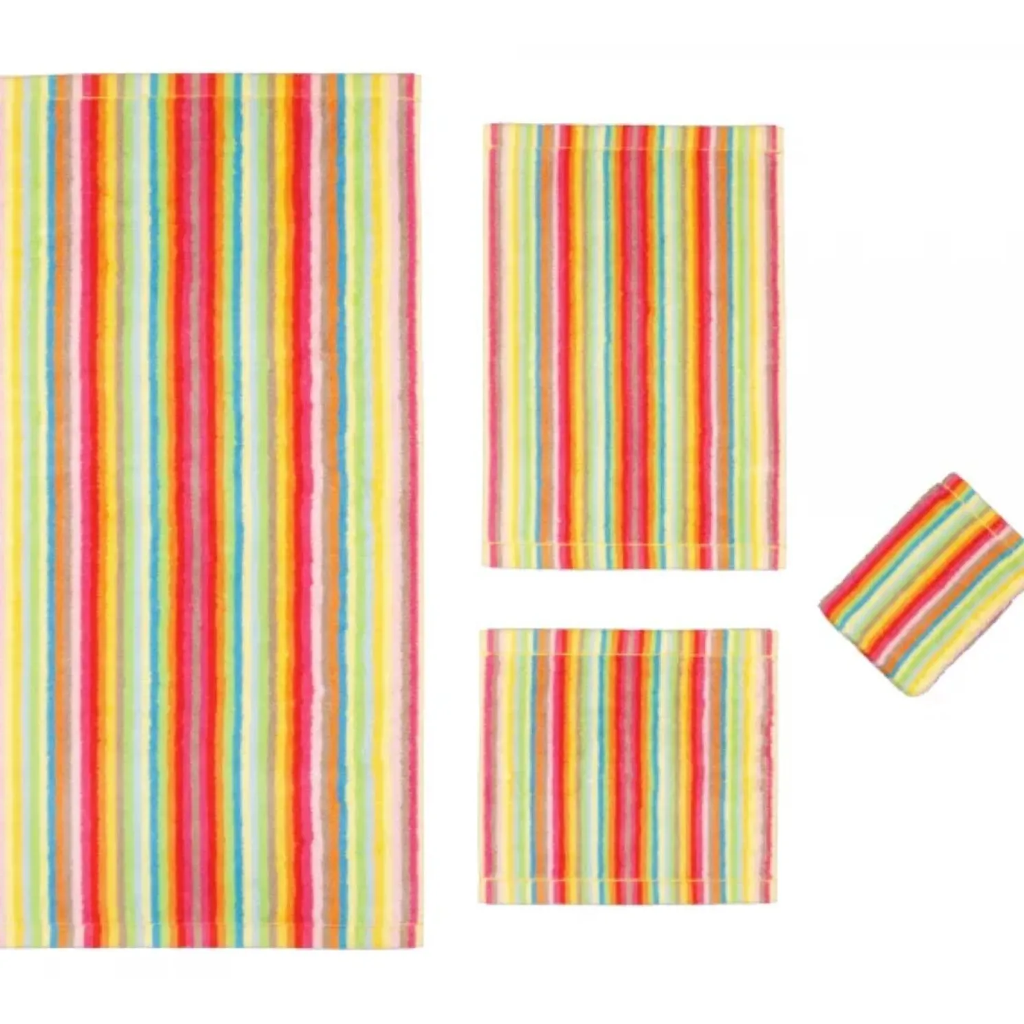 Cawö Lifestyle Tuch - multicolor 25 Streifen Saunatuch,70/140 cm