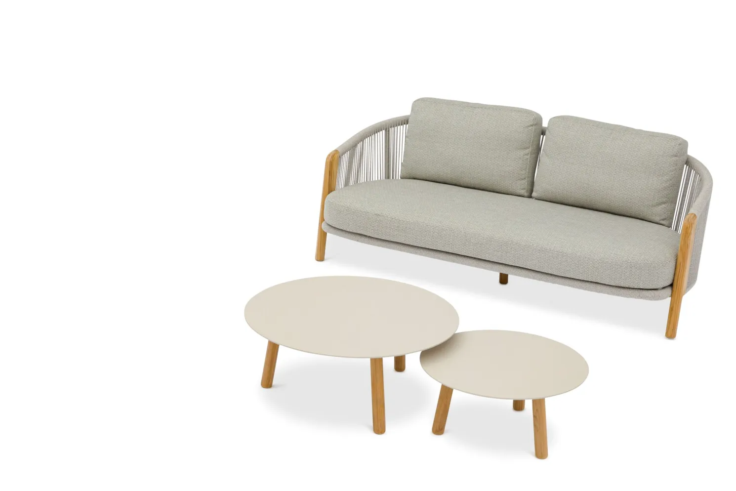 4-M Design Haven niedriger Outdoor Coffee Tisch Mokka H 28 cm Ø 60 cm