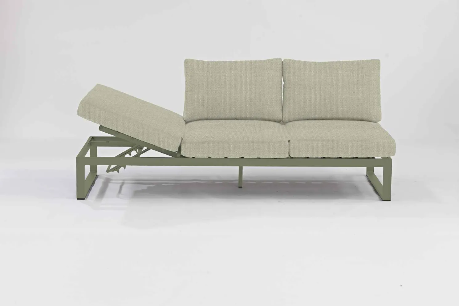 4-M Design Nest 3-Sitzer Sofa für Outdoor verstellbar Grün