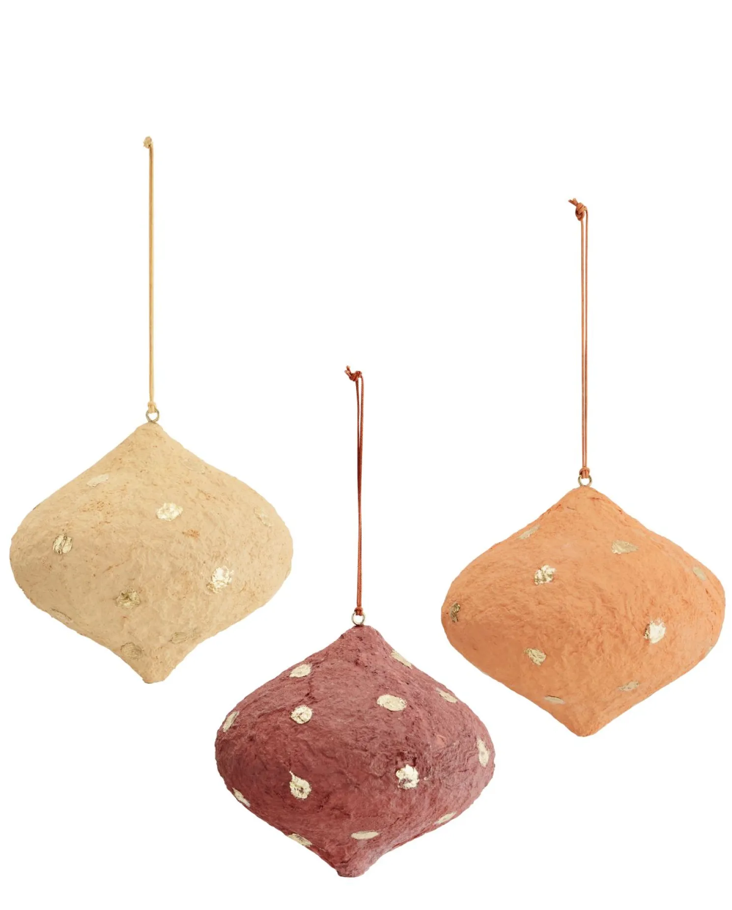 MADAM STOLTZ Hängende Pappmaschee Zwiebel ecru
