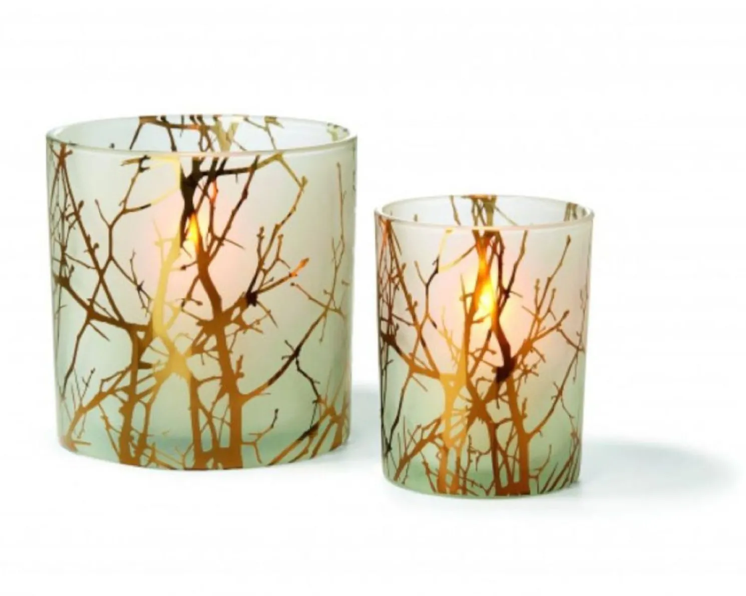 Philippi Forest Windlicht mit goldenem Lichteffekt