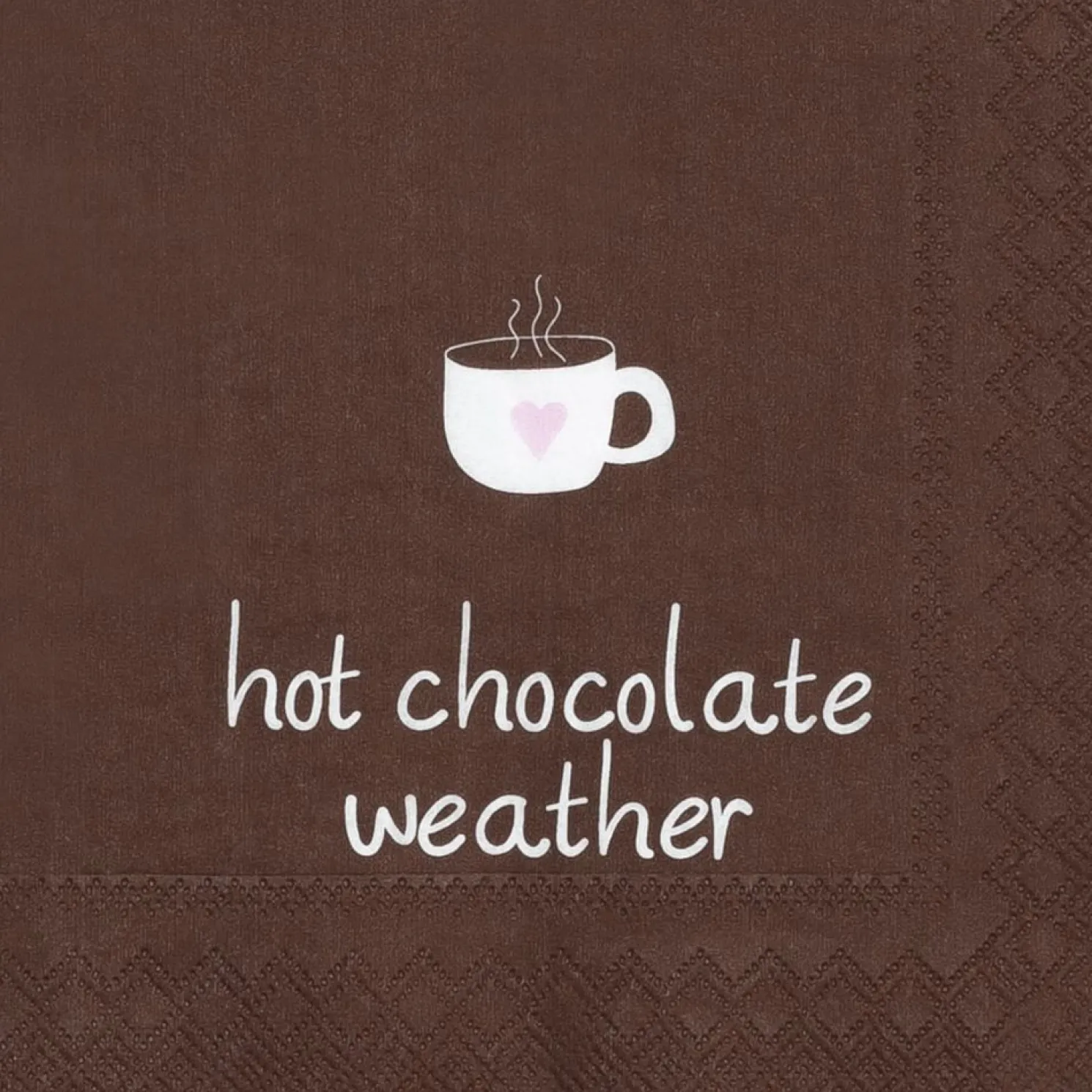 Räder Braune Cocktailserviette "hot chocolate weather"