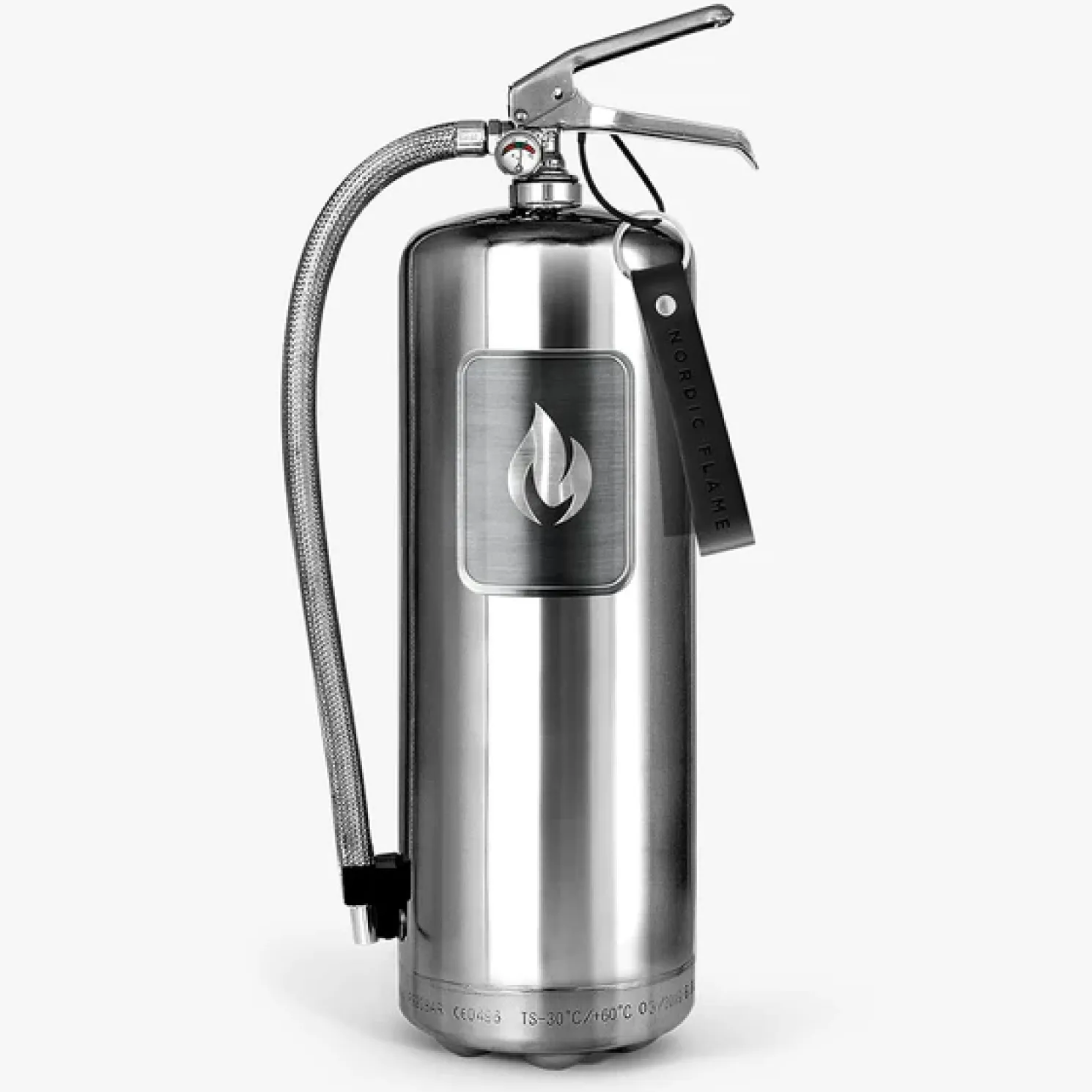 Nordic Flame Feuerlöscher 6 kg - handpoliertem Edelstahl