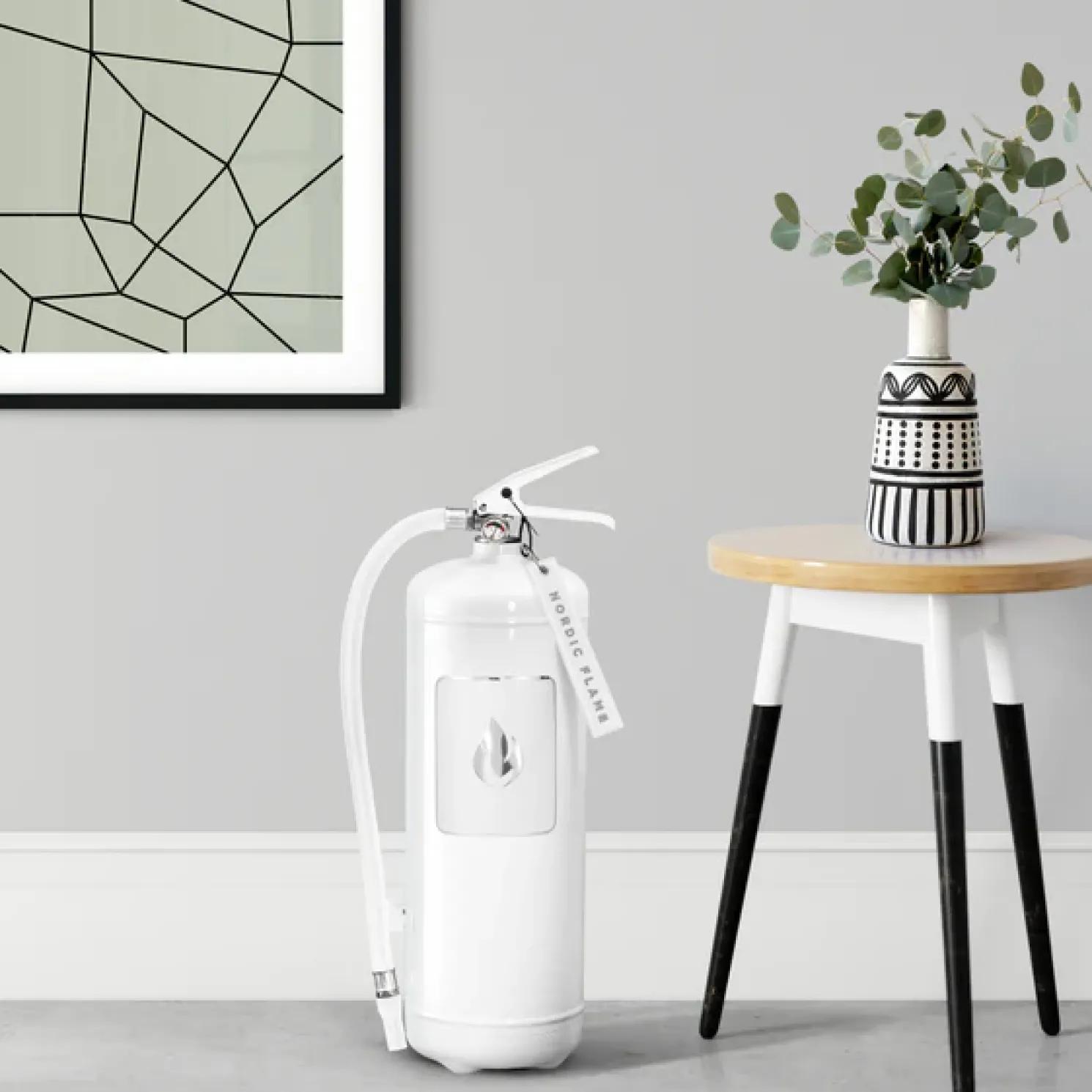Nordic Flame Feuerlöscher 6 kg in Weiß