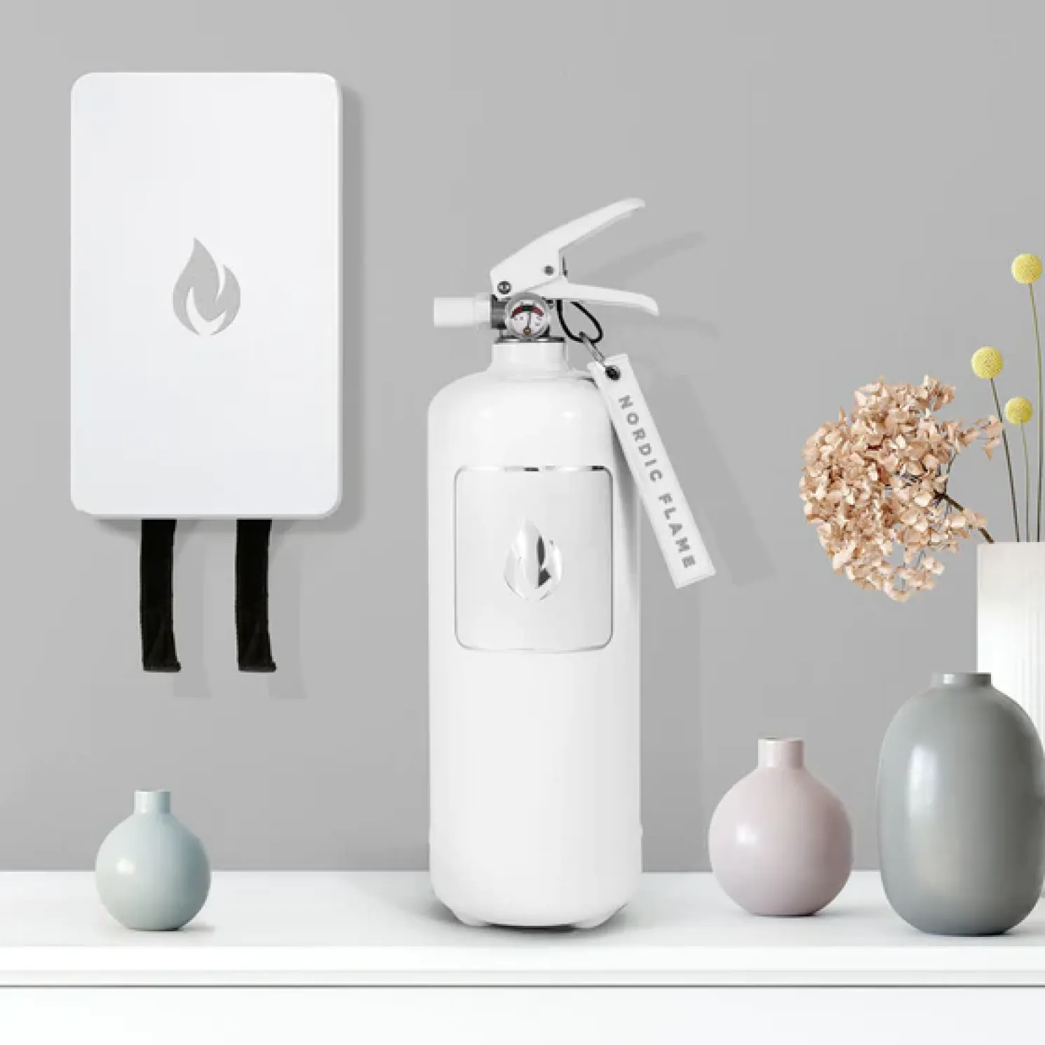 Nordic Flame Löschdecke – Weiß