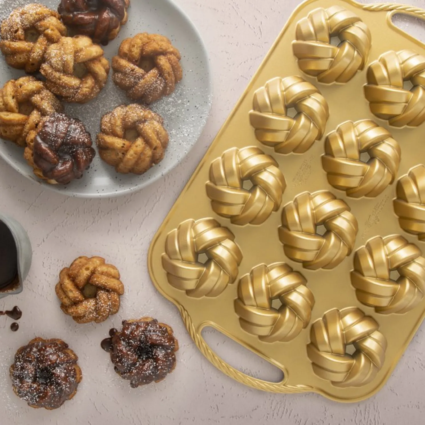 Nordic Ware Backform 75th Anniversary Braided Mini-Kuchen
