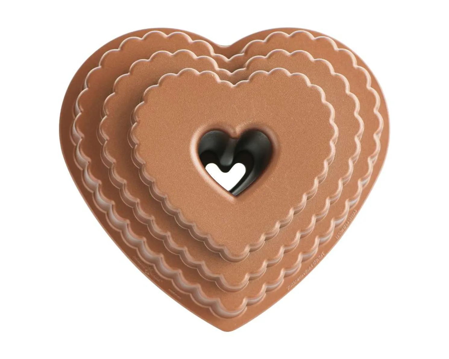 Nordic Ware Herzförmige Kuchenform Tiered Heart Bundt Pan 2,8 Liter