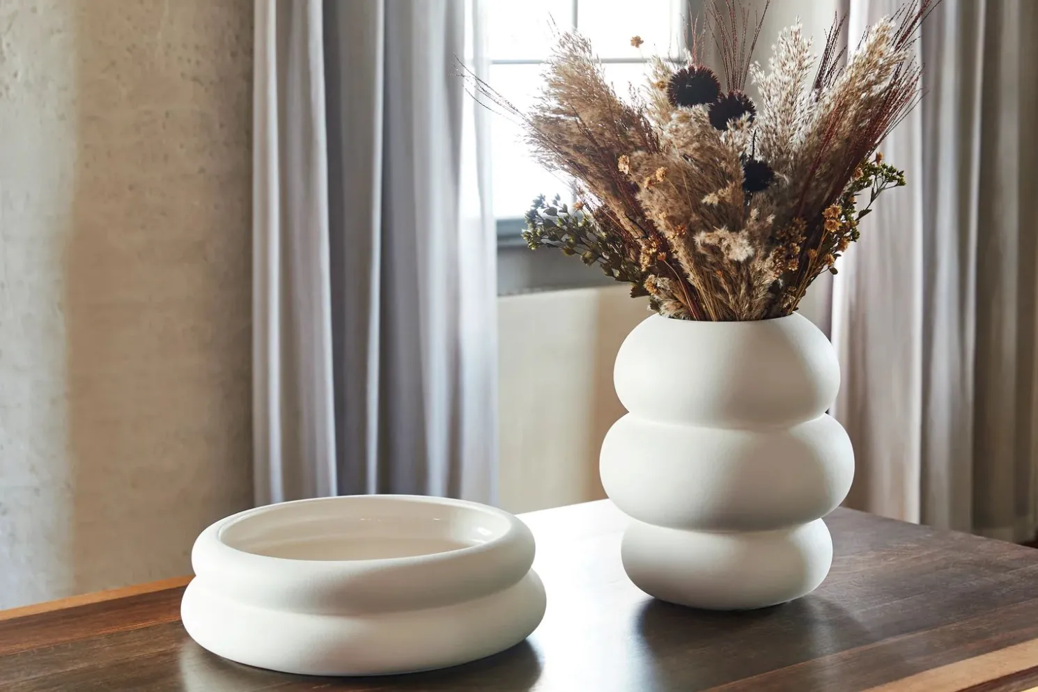 Novoform Soft Shape Keramikvase in weiß - organische Form