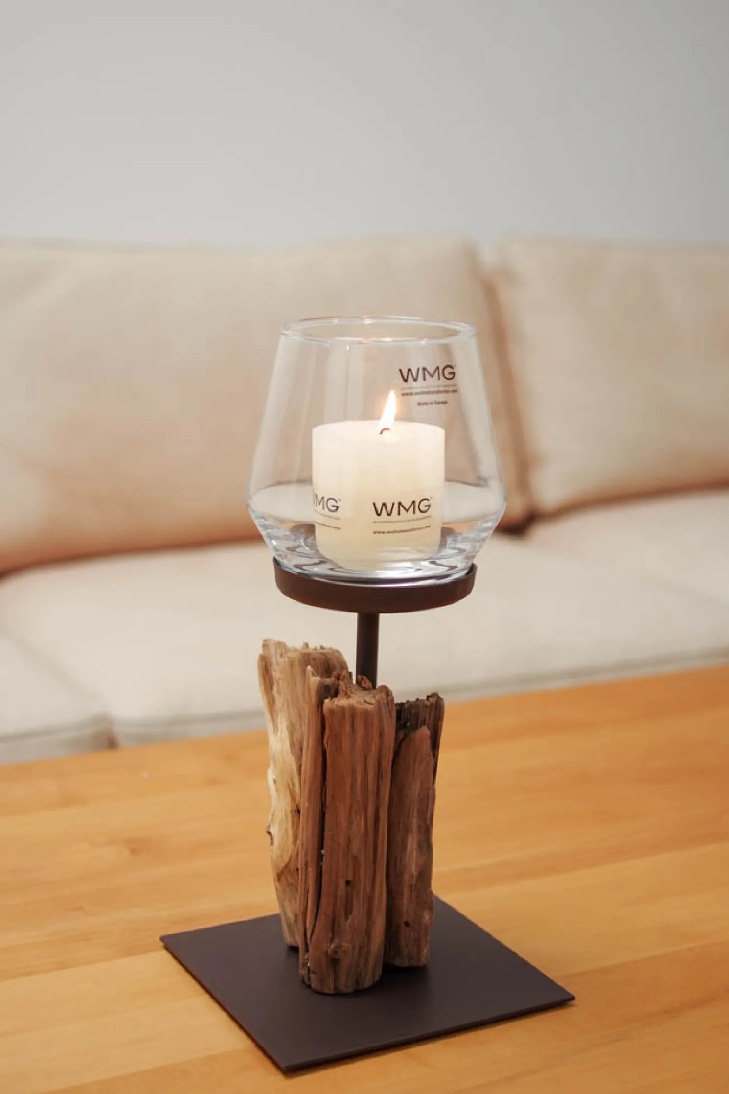 WMG Treibholzwindlicht Raisa aus Teak 30 cm