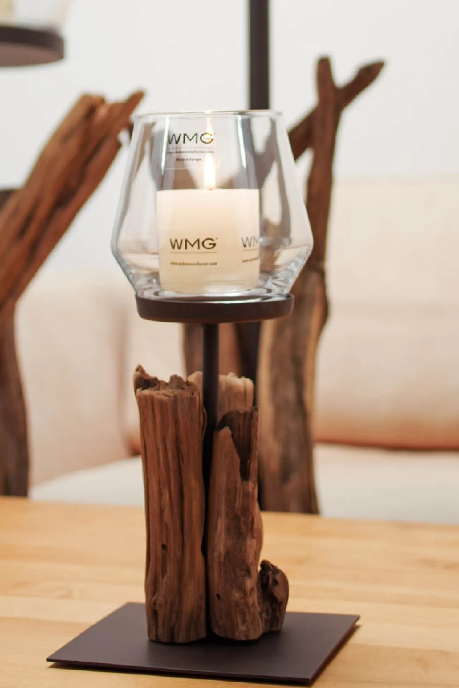 WMG Treibholzwindlicht Raisa aus Teak 30 cm