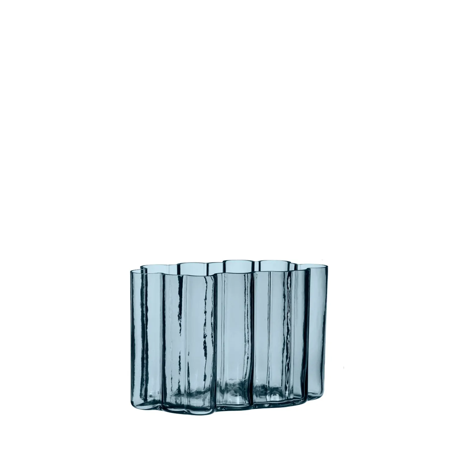 Hübsch Umber Vase schlankes Design Blau