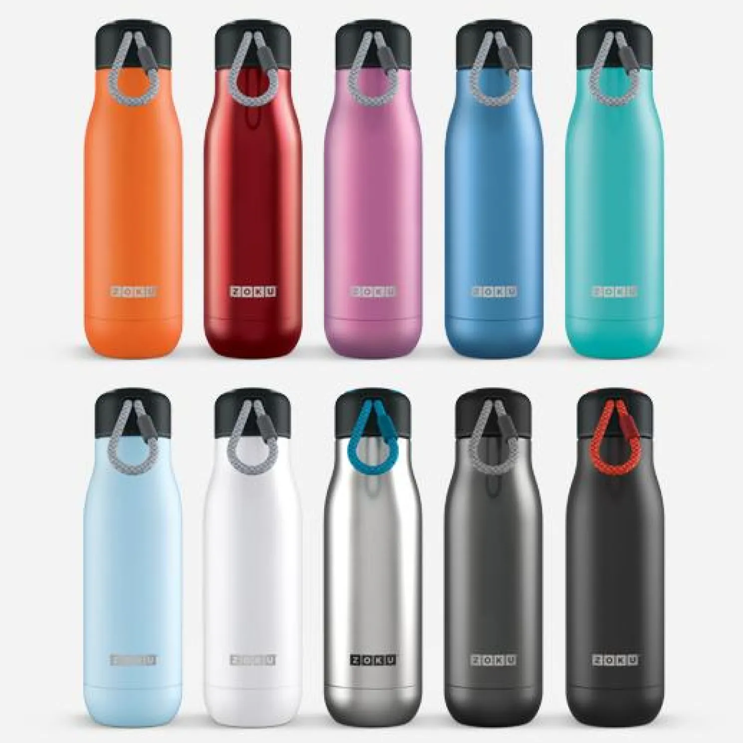 Zoku Edelstahl Trinkflasche 350ml Black