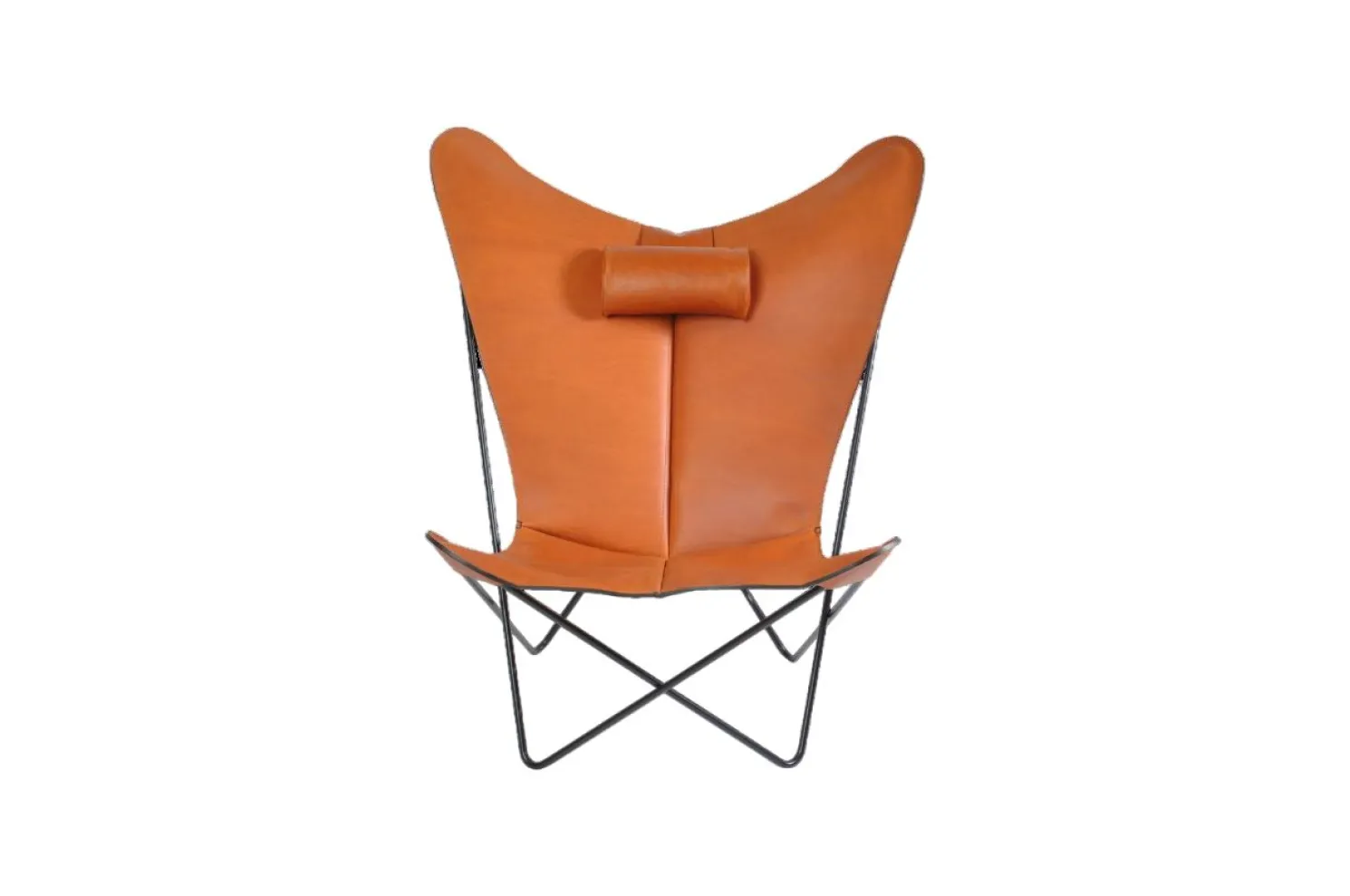Ox Denmarq KS Chair Ledersessel Stahl schwarz, Haselnuss