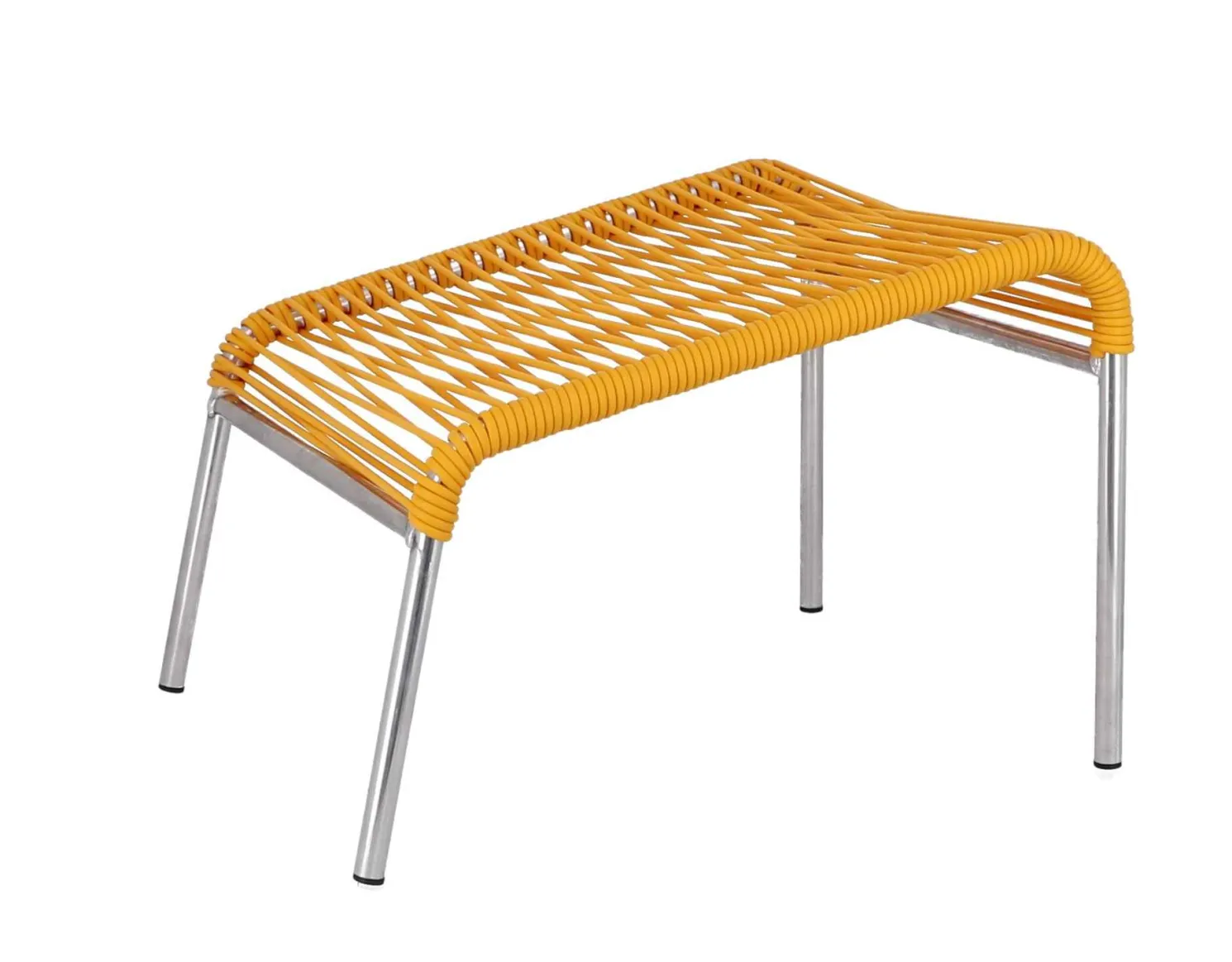 Fiam Fußhocker Outdoor Fiam Mya Lounge Spaghetti aus Aluminium gelb