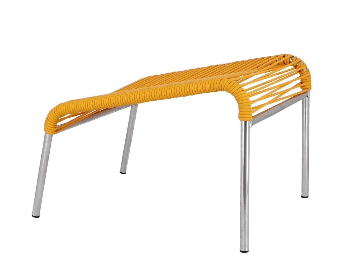 Fiam Fußhocker Outdoor Fiam Mya Lounge Spaghetti aus Aluminium gelb