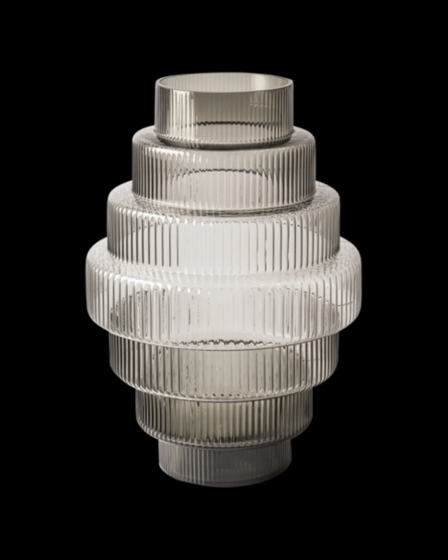 Pols Potten Vase Steps grau ⌀ 20 x Höhe 30 cm