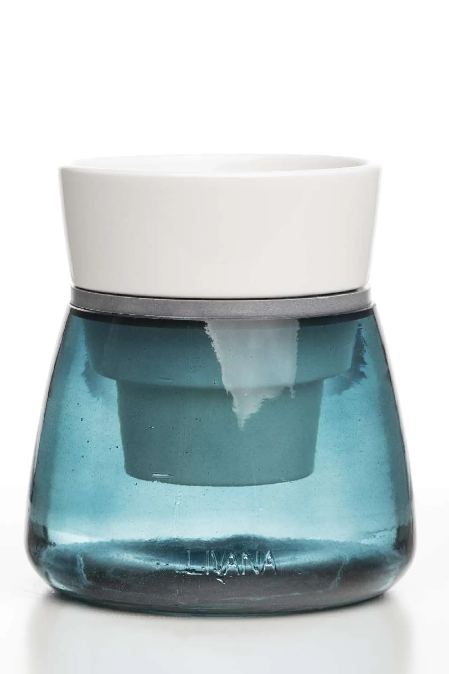 LIVANA Home Kräutertopf Petrol Selbstbewässernder