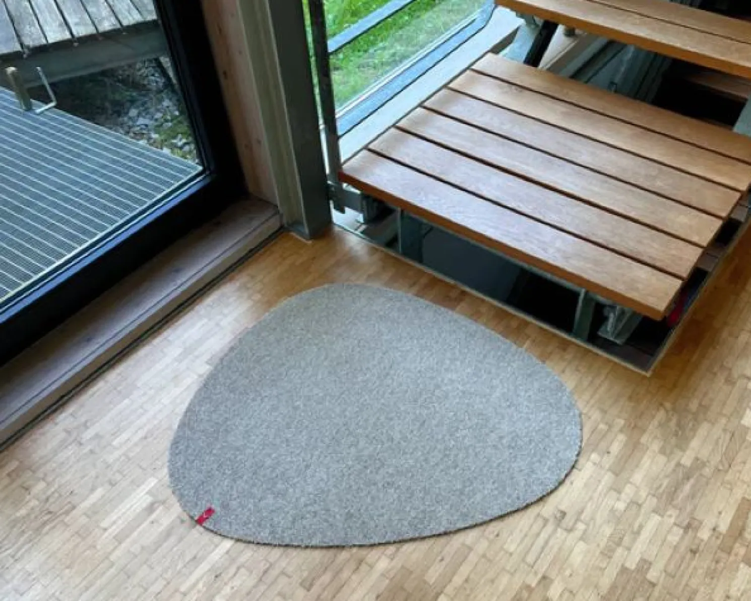 Keilbach Kiesel Schuhabstreifer mit rutschfestem PVC-Rücken dunkelgrau