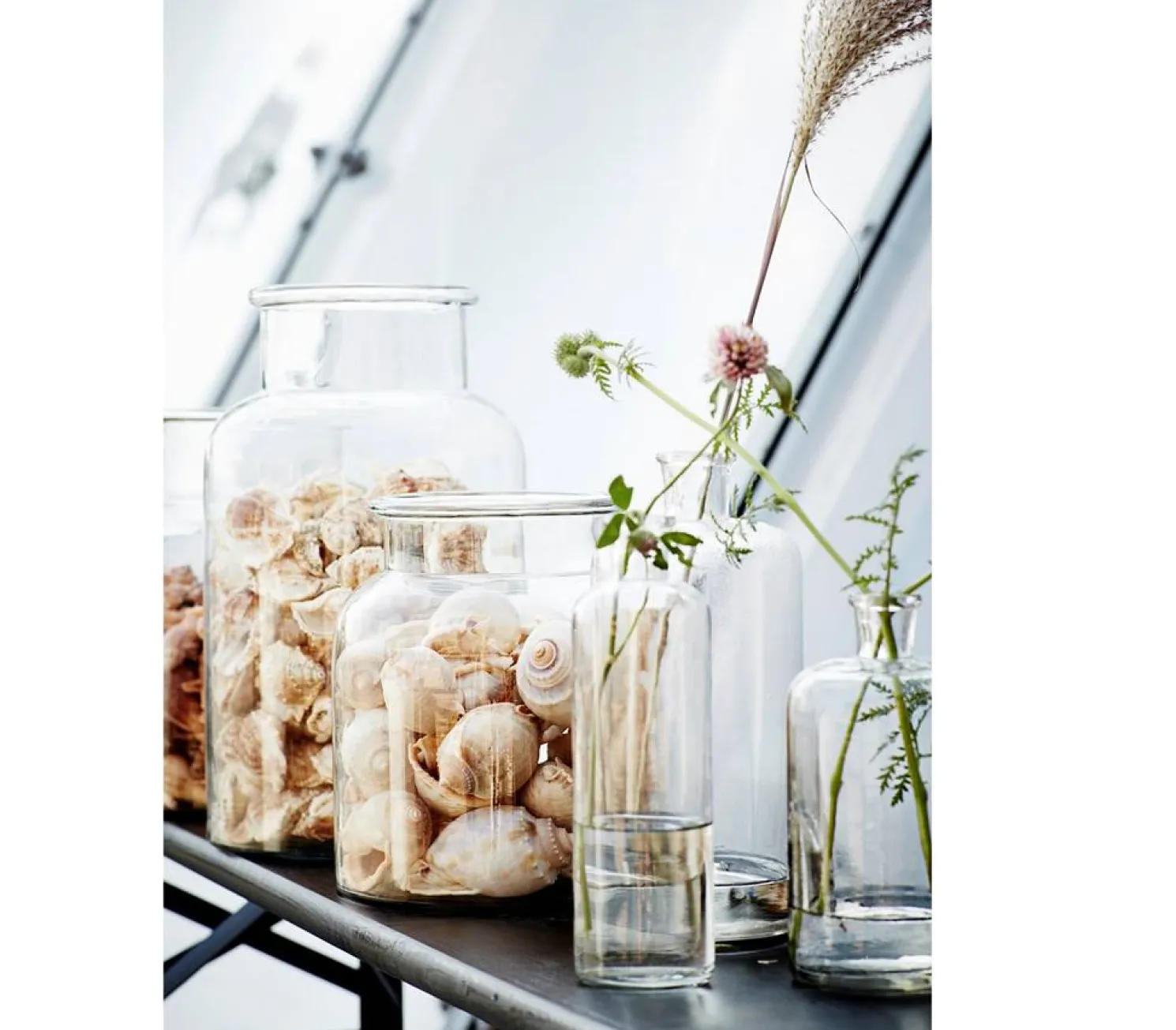 MADAM STOLTZ Glasvase klar Ø 21 cm