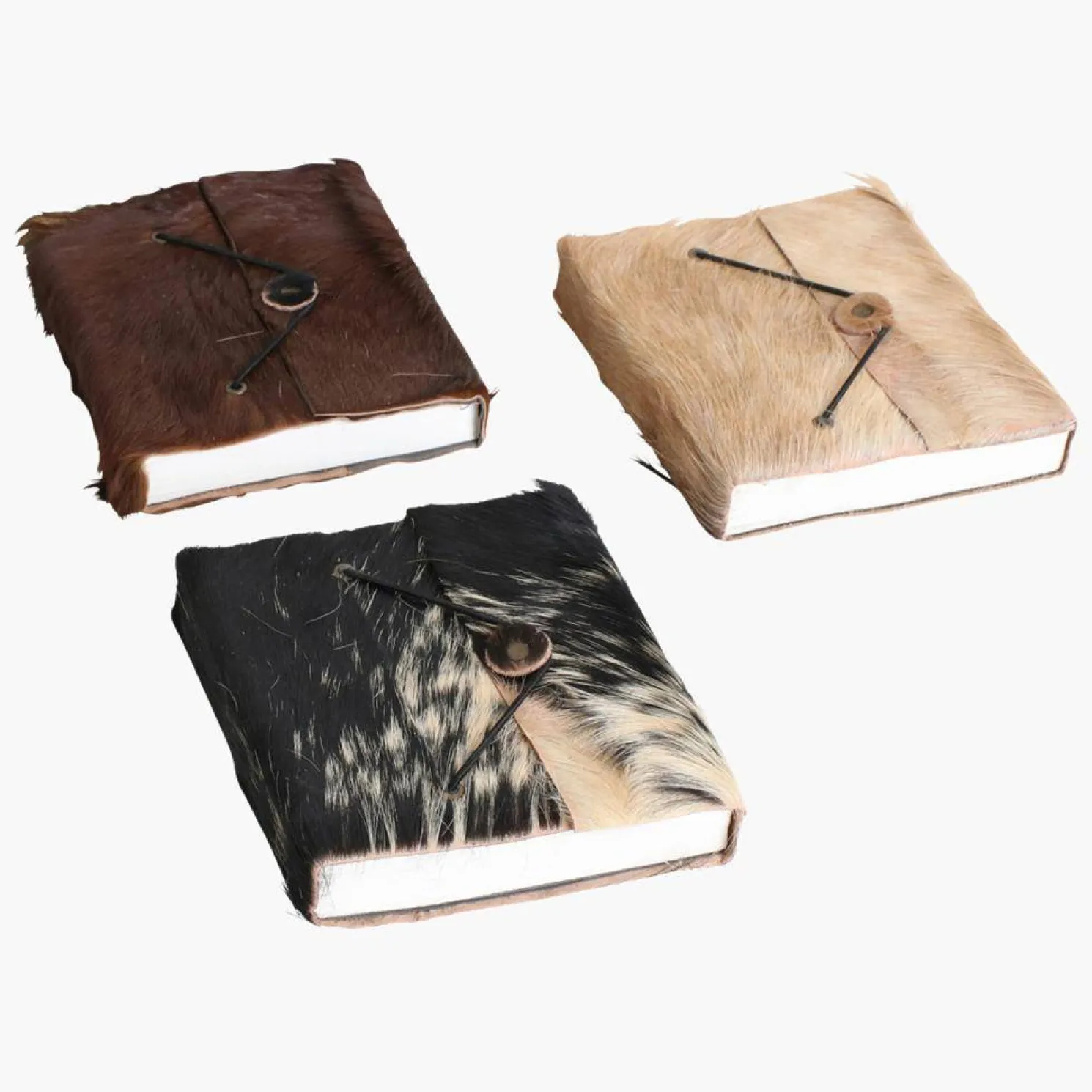 Raw Materials Buch mit Felleinband M