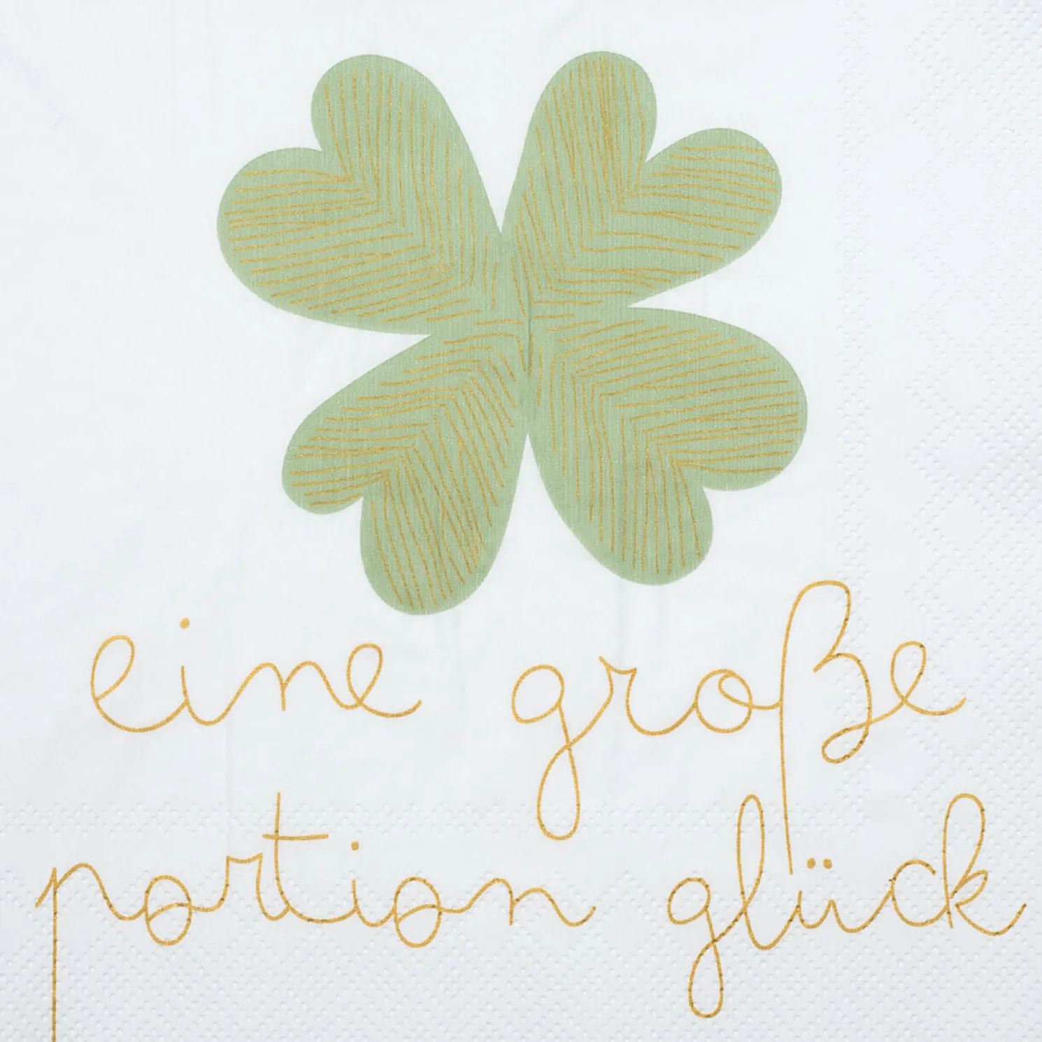 Räder Serviette - "Eine große Portion Glück" 33x33 cm