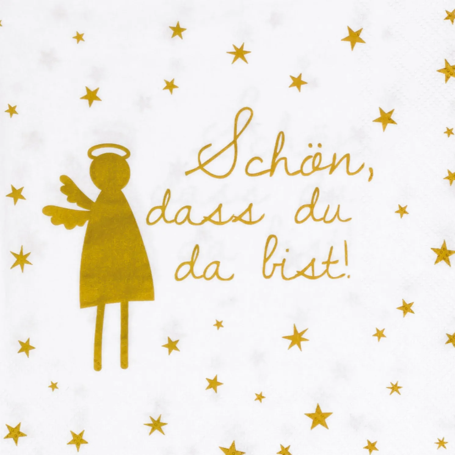 Räder Serviette - Schön dass du da bist Engel 33x33 cm