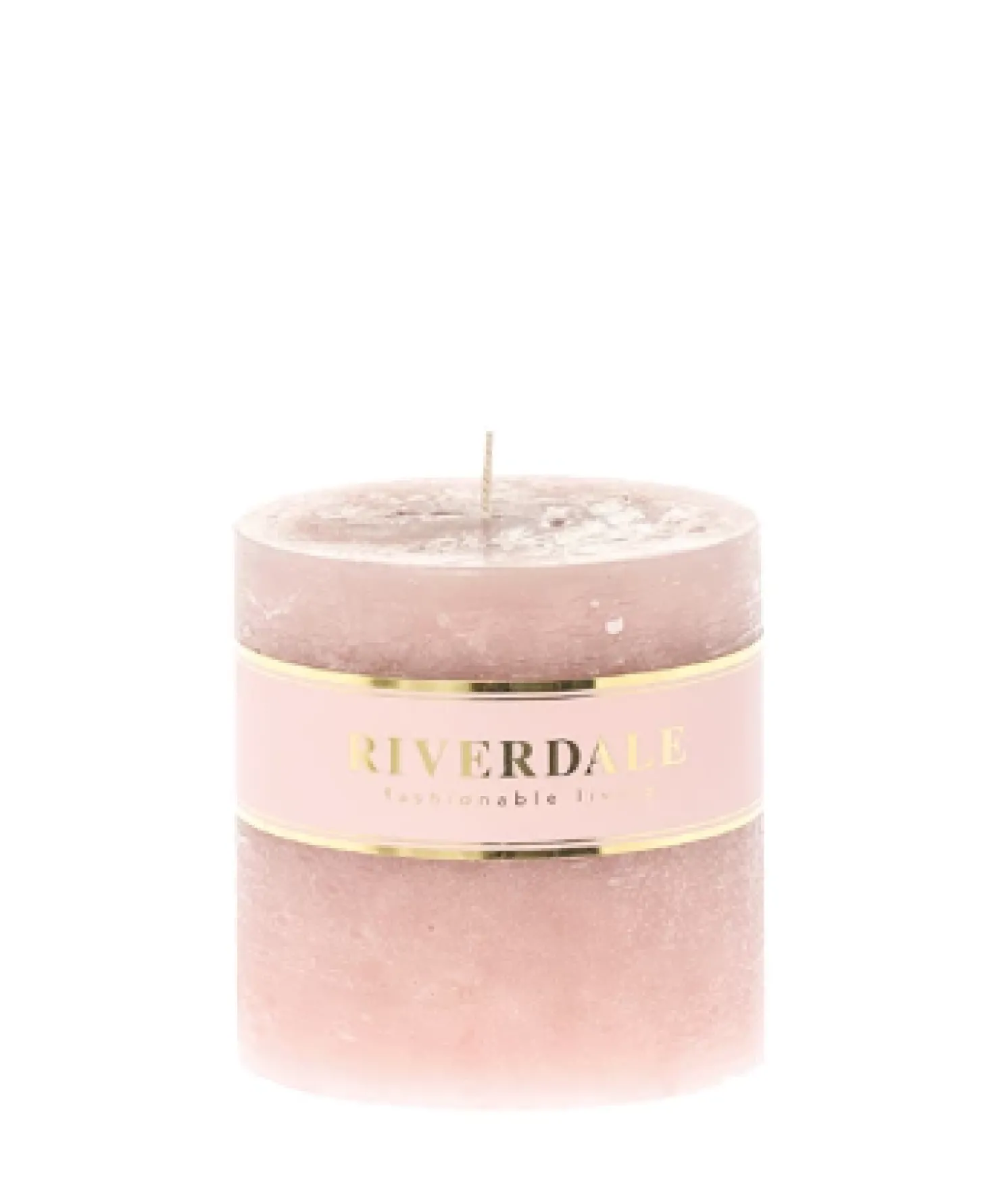 Riverdale Kerze Pillar 9x9 cm glatt rosa