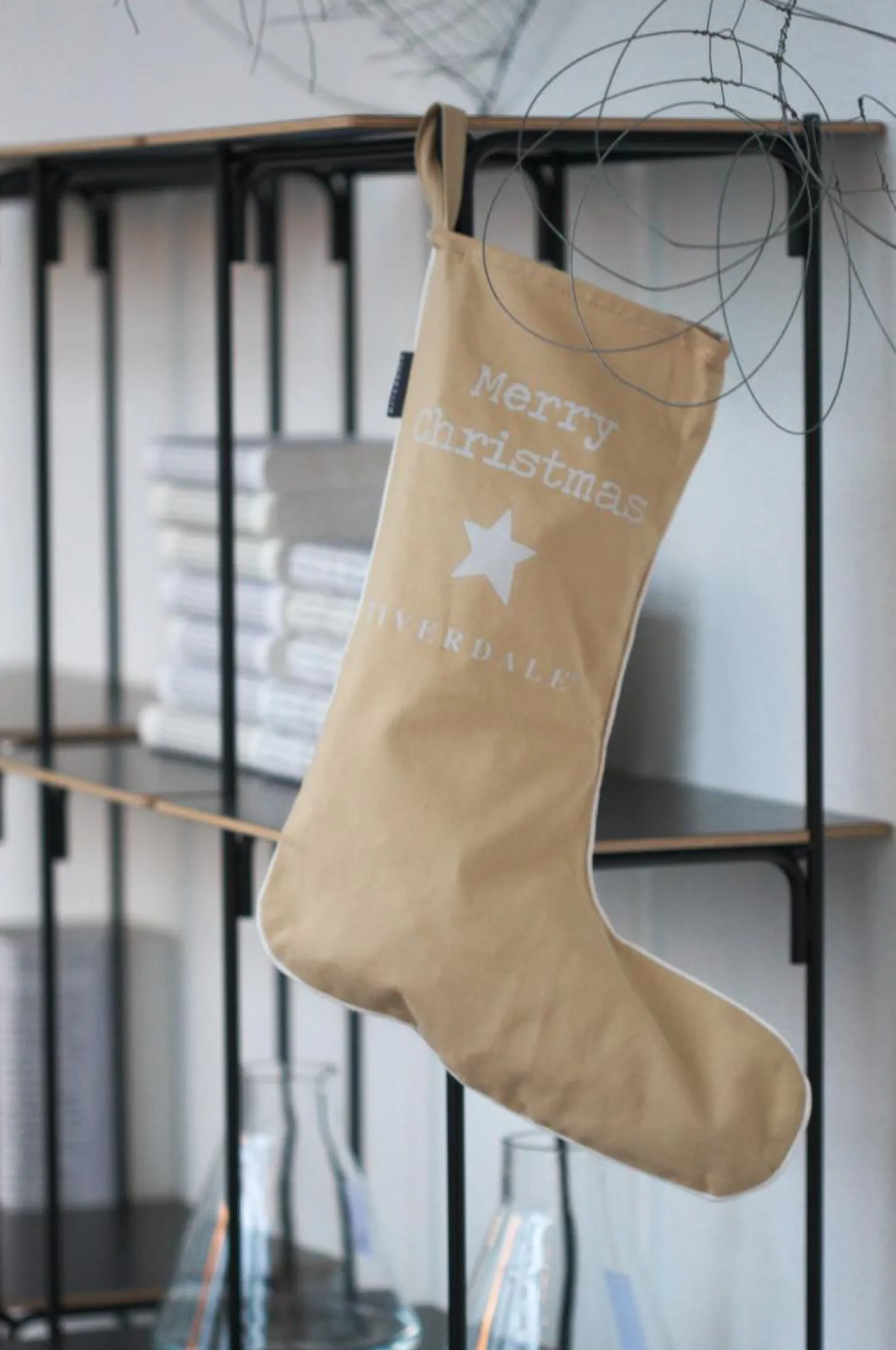 Riverdale Nikolausstiefel Beige
