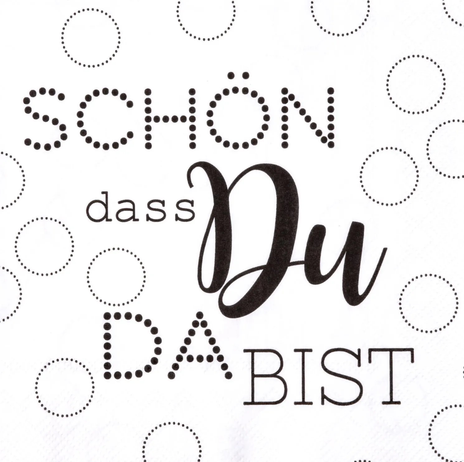 Räder Serviette "Schön dass du da bist"