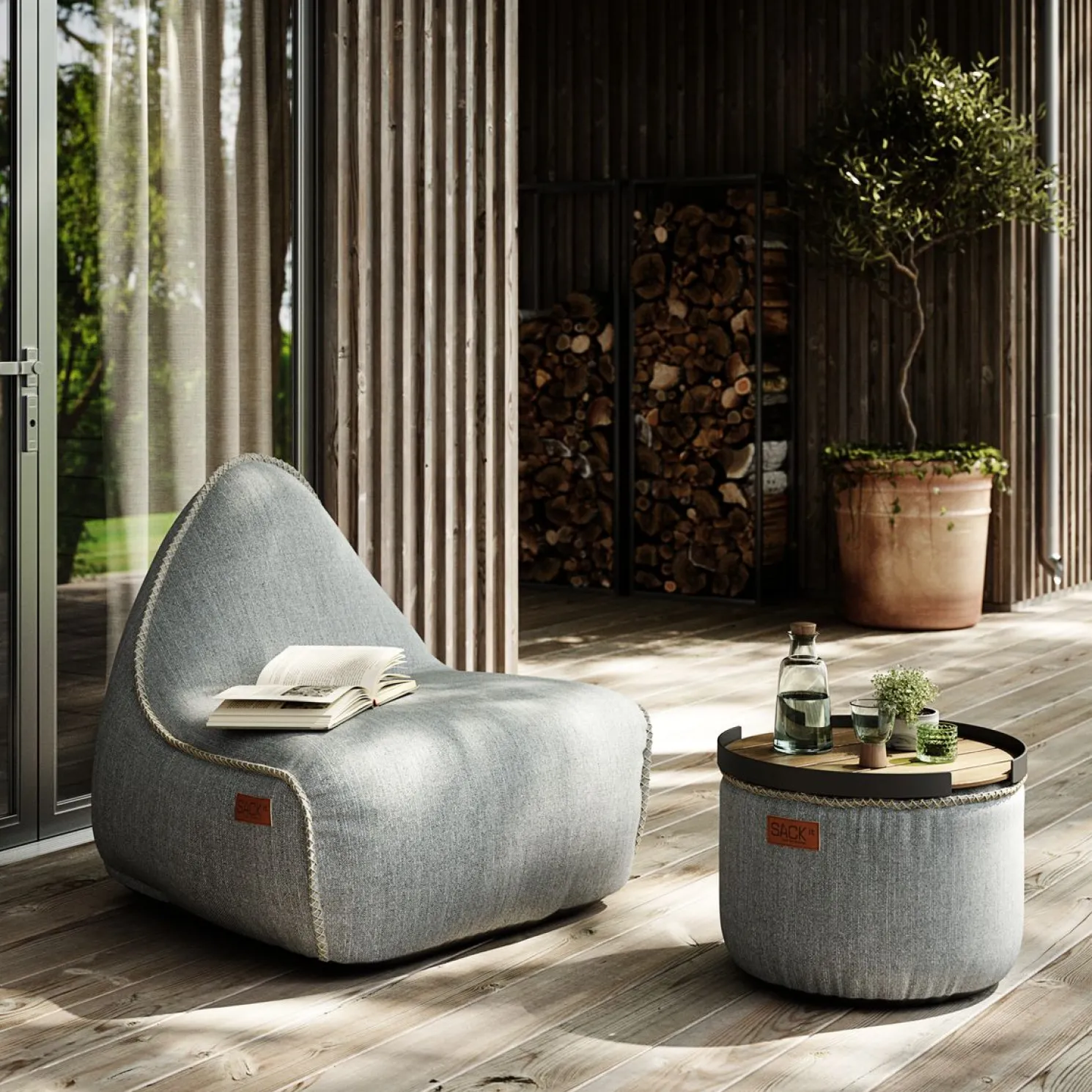 SACKit Patio Teakholz Tablett - Outdoor
