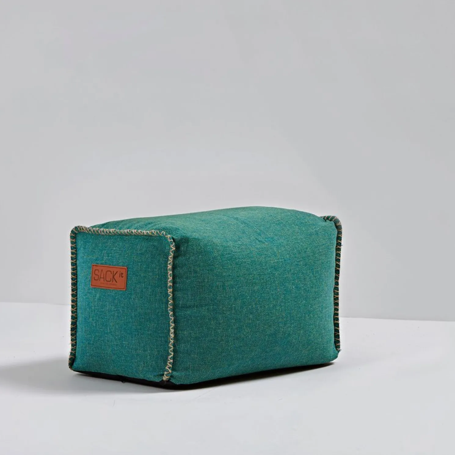 SACKit RETROit Cobana Square Puff Petrol melliert