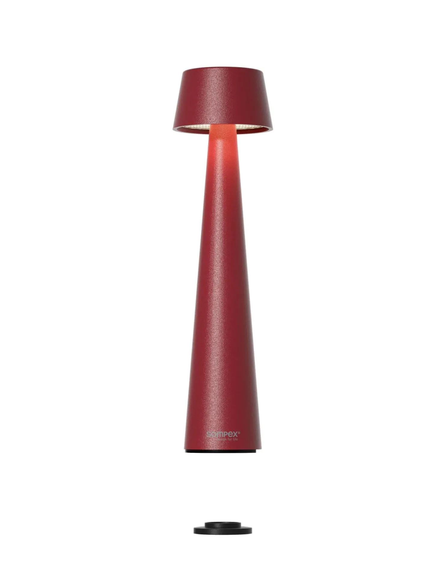 Sompex Mono Outdoortischleuchte mit Touchdimmer rot