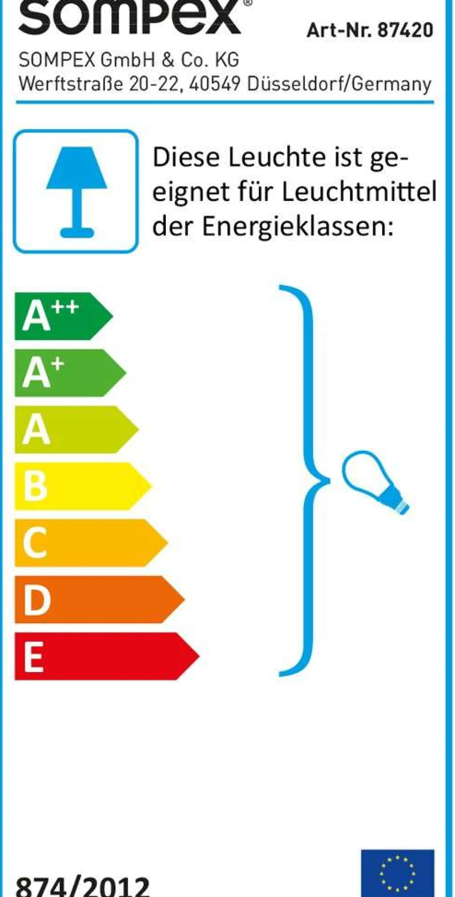 Sompex Tischleuchte Cubic E27 Acryl