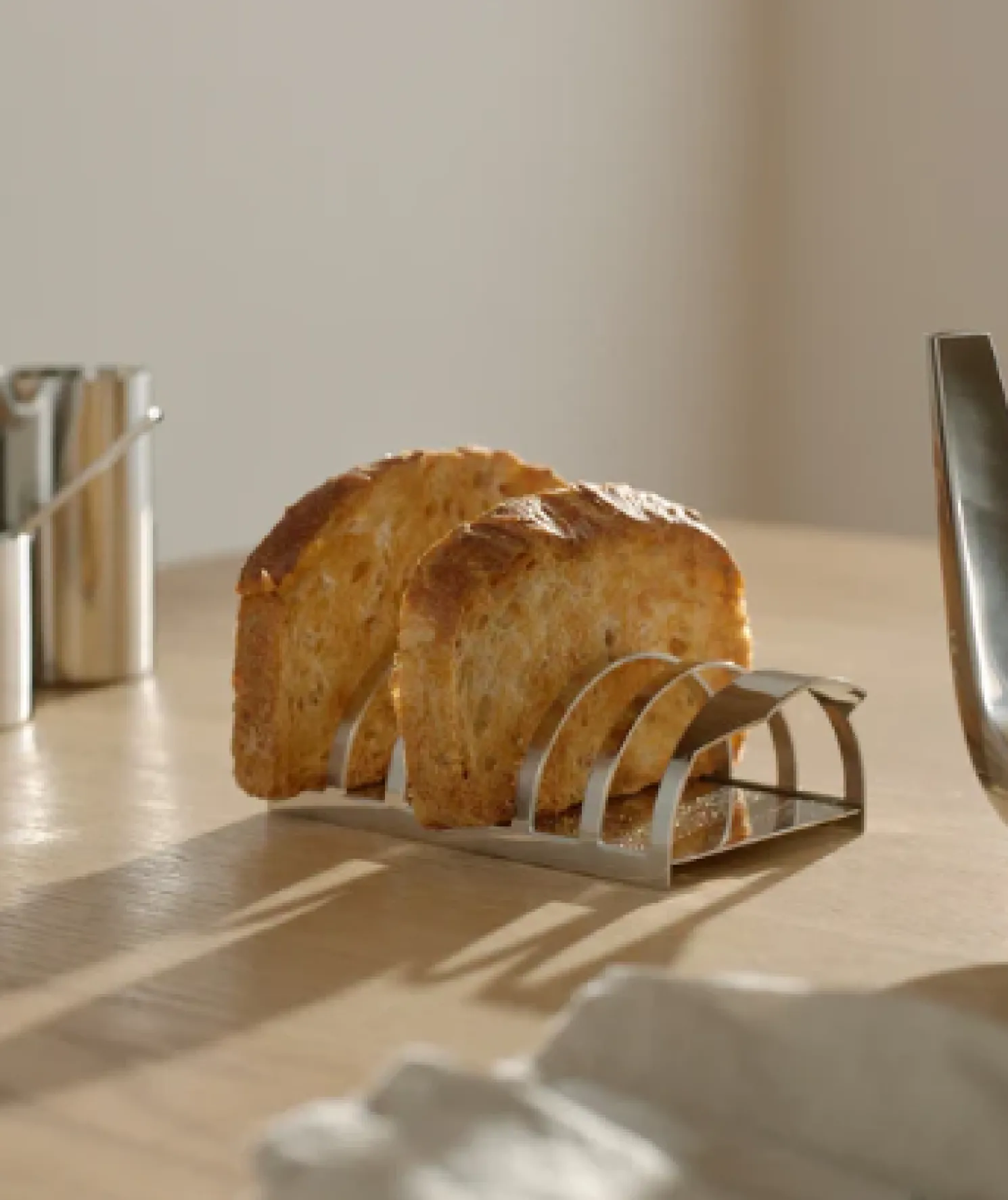 Stelton Arne Jacobsen Toasthalter aus Edelstahl