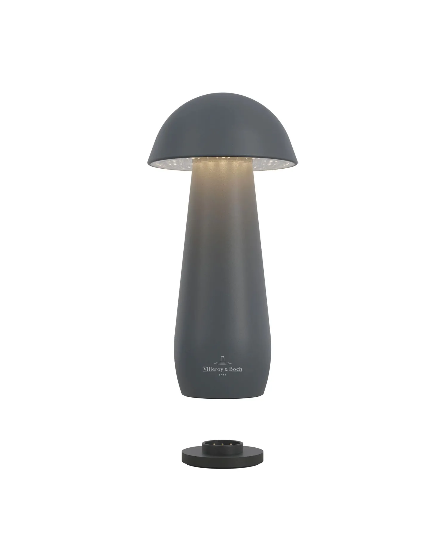 Villeroy & Boch MODENA Akku-Tischleute - Pilzlampe 16 cm anthrazit