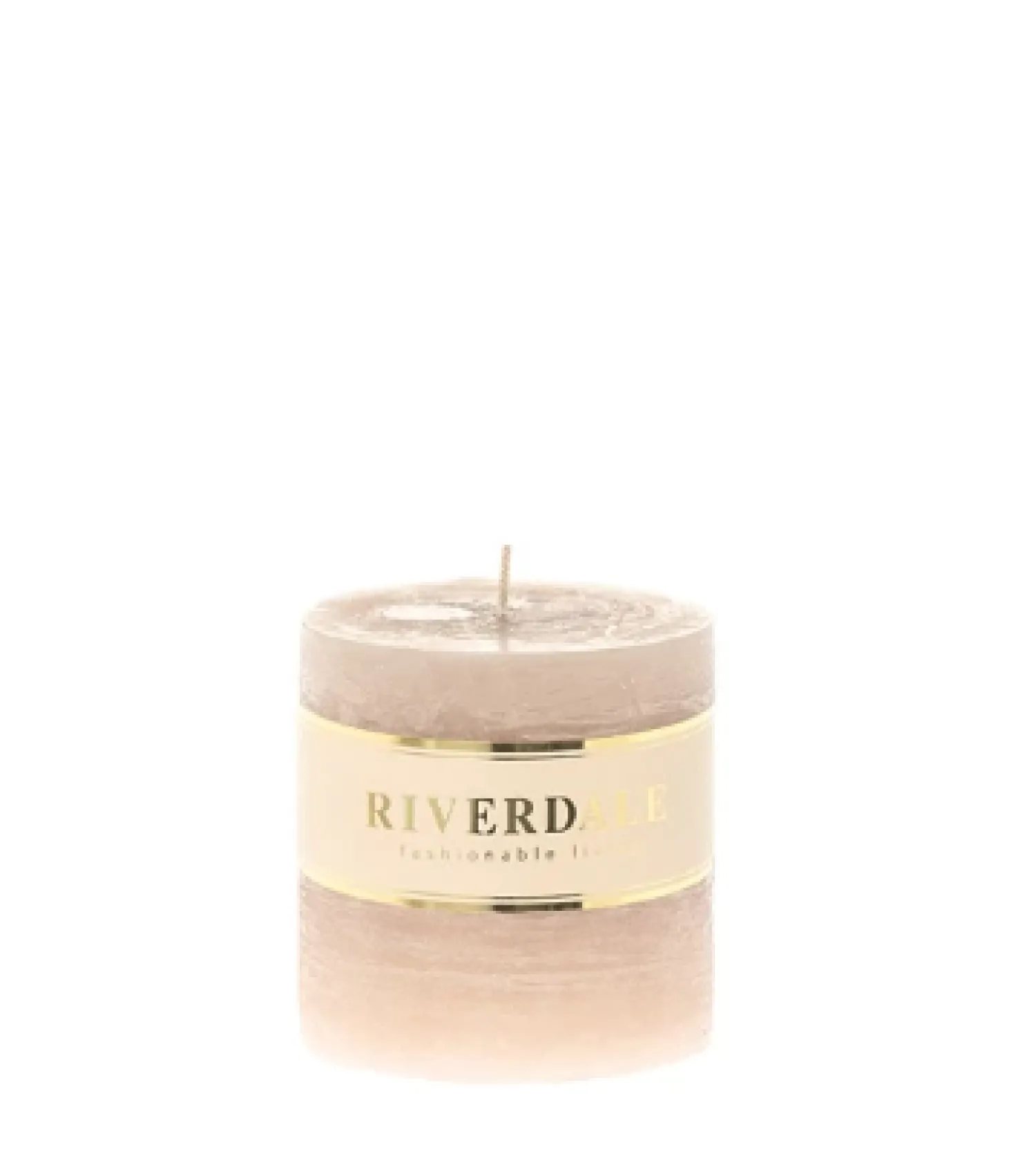 Riverdale Kerze Pillar 7x7 cm beige glatt