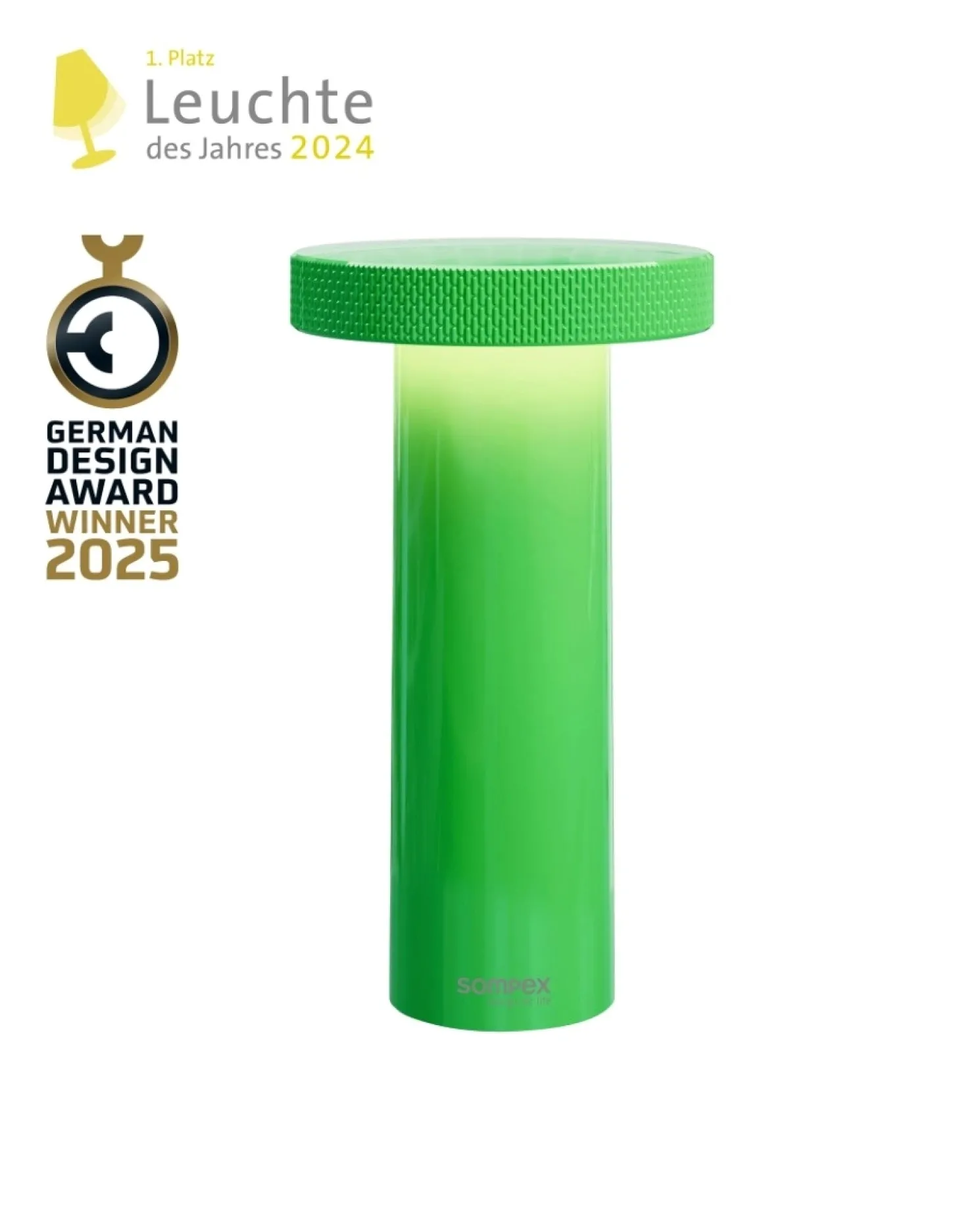Sompex VOLUME retro Akku-Tischleuchte In- und Outdoor neon grün