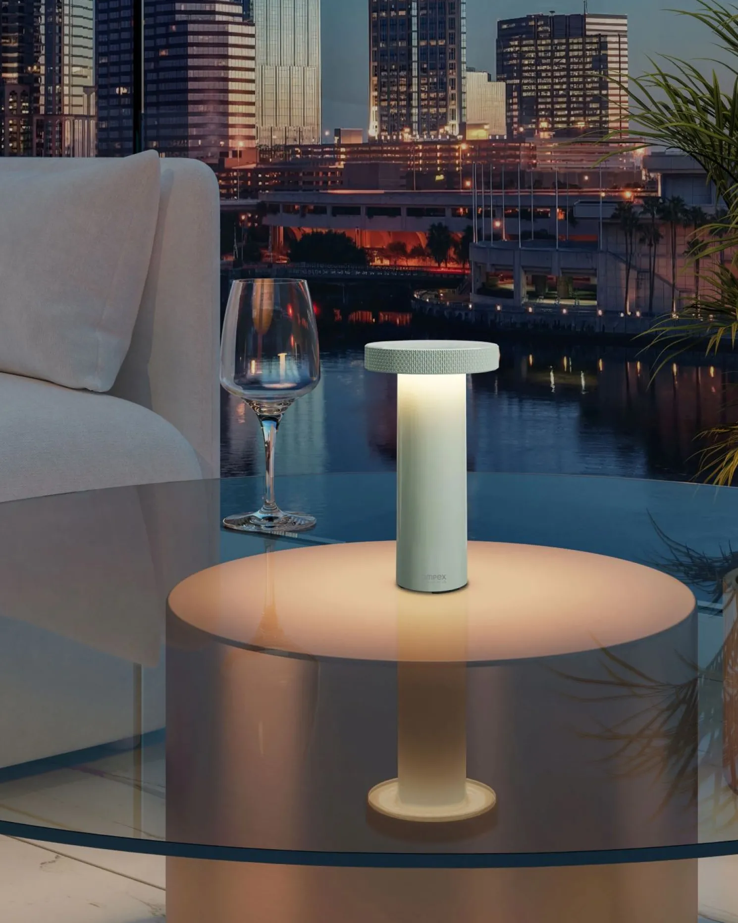 Sompex VOLUME retro Akku-Tischleuchte In- und Outdoor neon grün