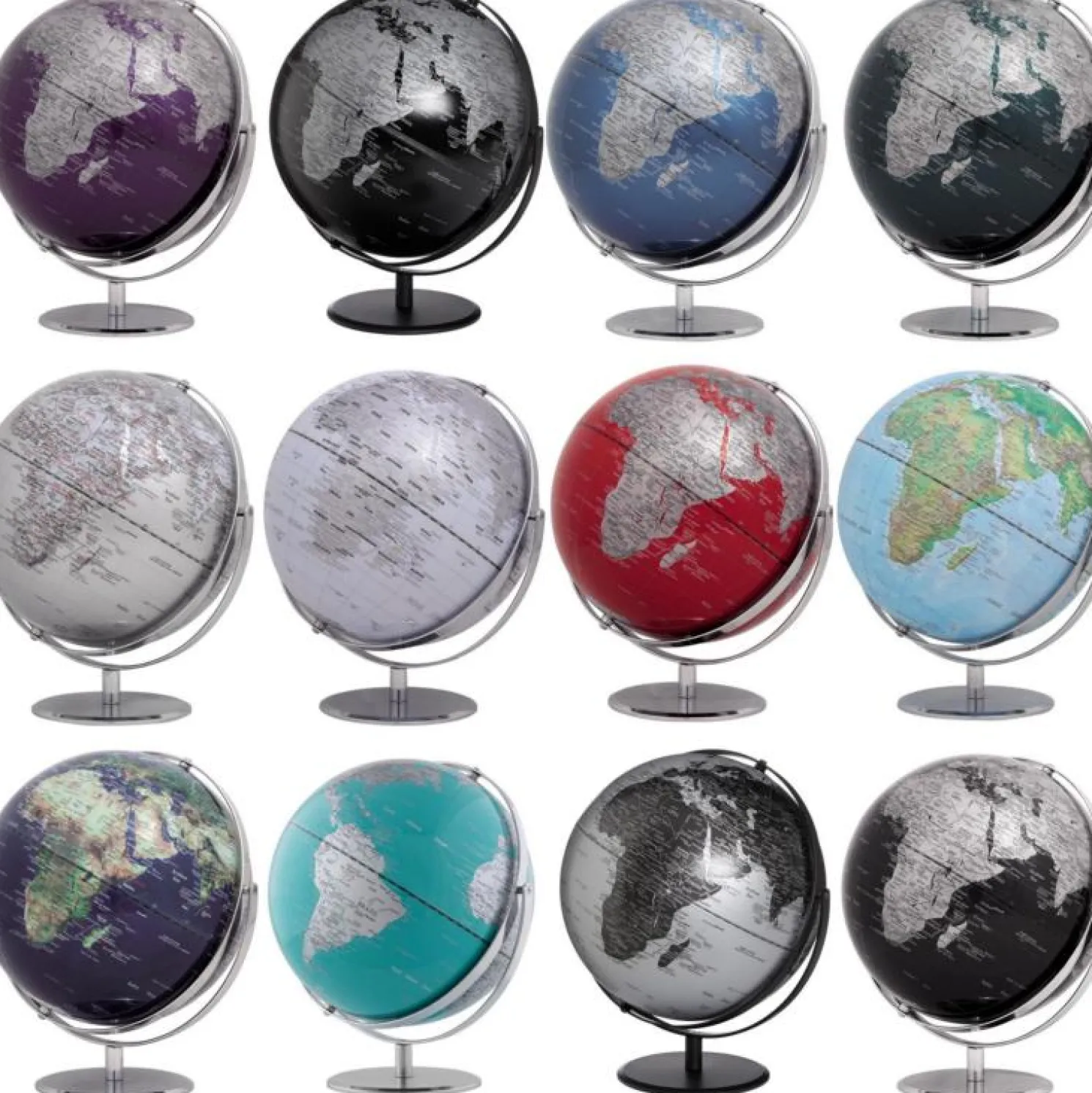 TROIKA Globus Saturn silber, matt