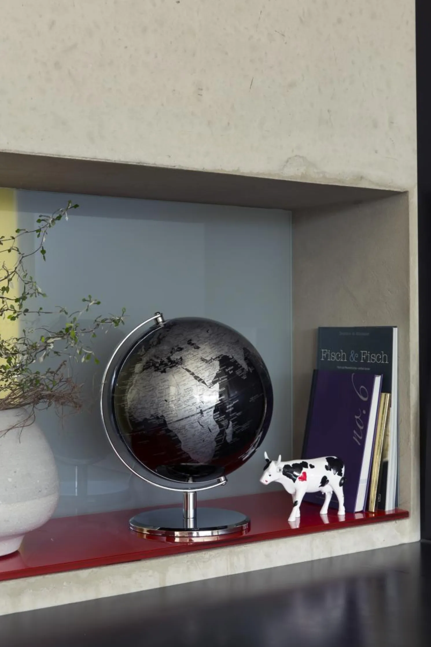 TROIKA Tischglobus Silverplanet