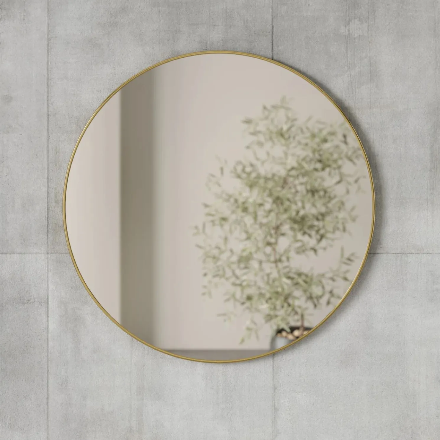Umbra Hubba Wall Spiegel, brass Ø 86cm