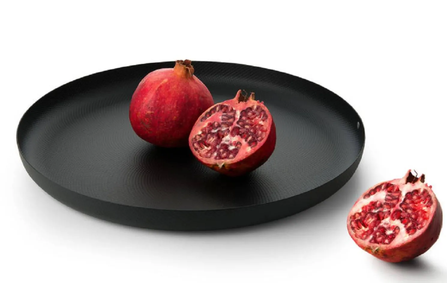 Alessi Tablett schwarz Ø 35 cm H. 3 cm