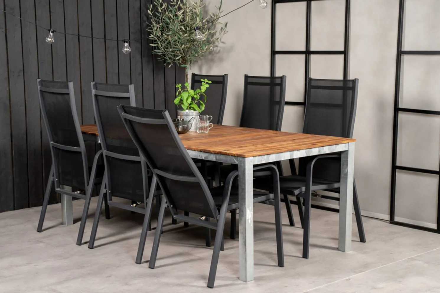 Venture Design Zenia Esstisch Silber / Akazie