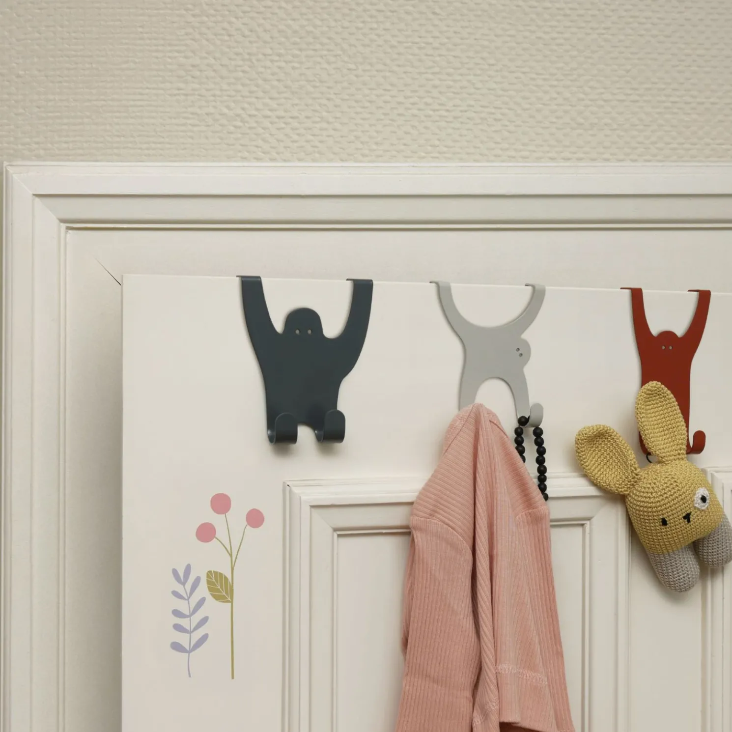 vonbox Kinder Türhaken Affenbande 3er Set