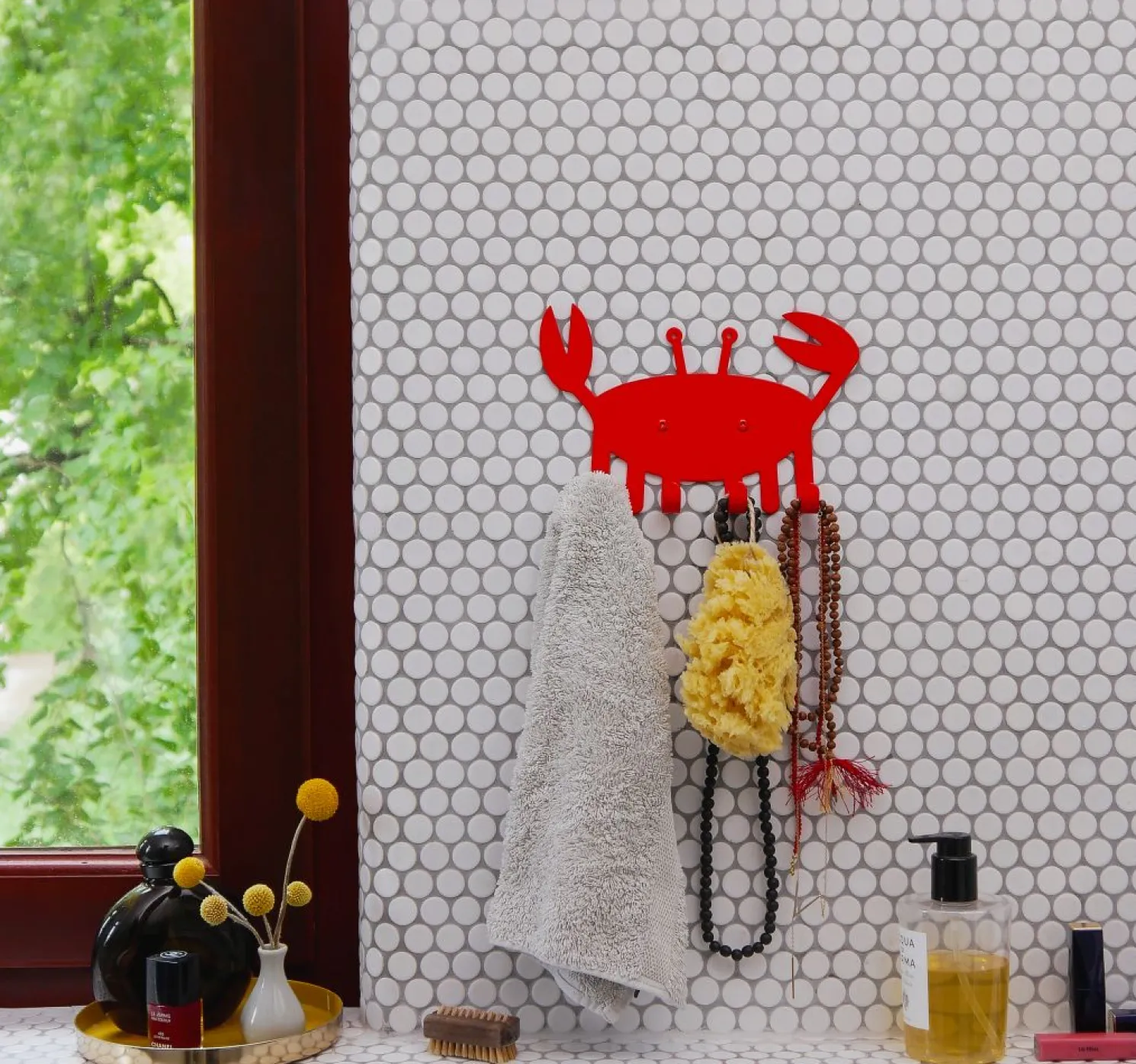 vonbox Wandhaken Kleine Krabbe rot