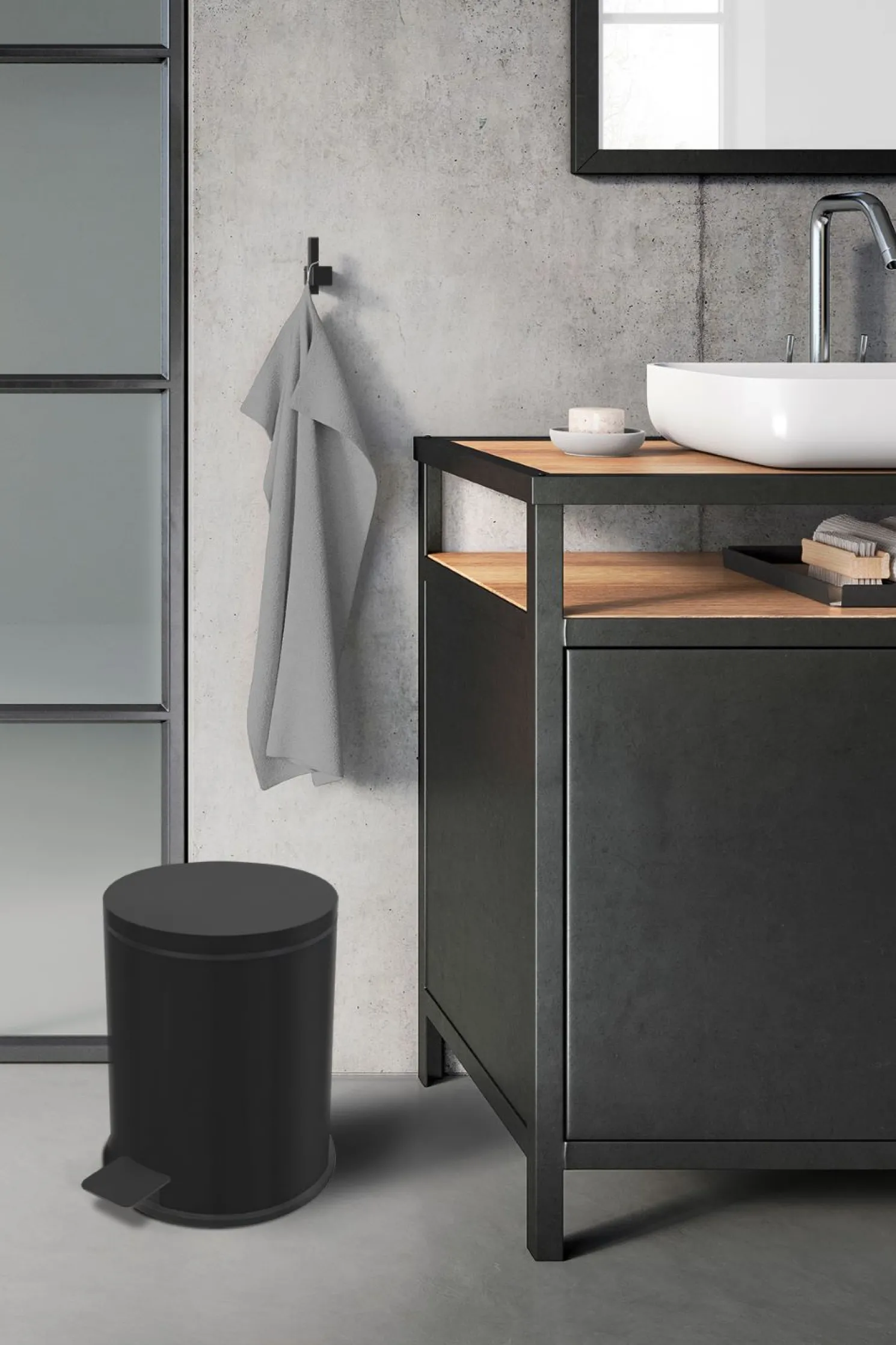 Zack Vasca Treteimer 3 Liter mit Softclose-Deckel Edelstahl matt