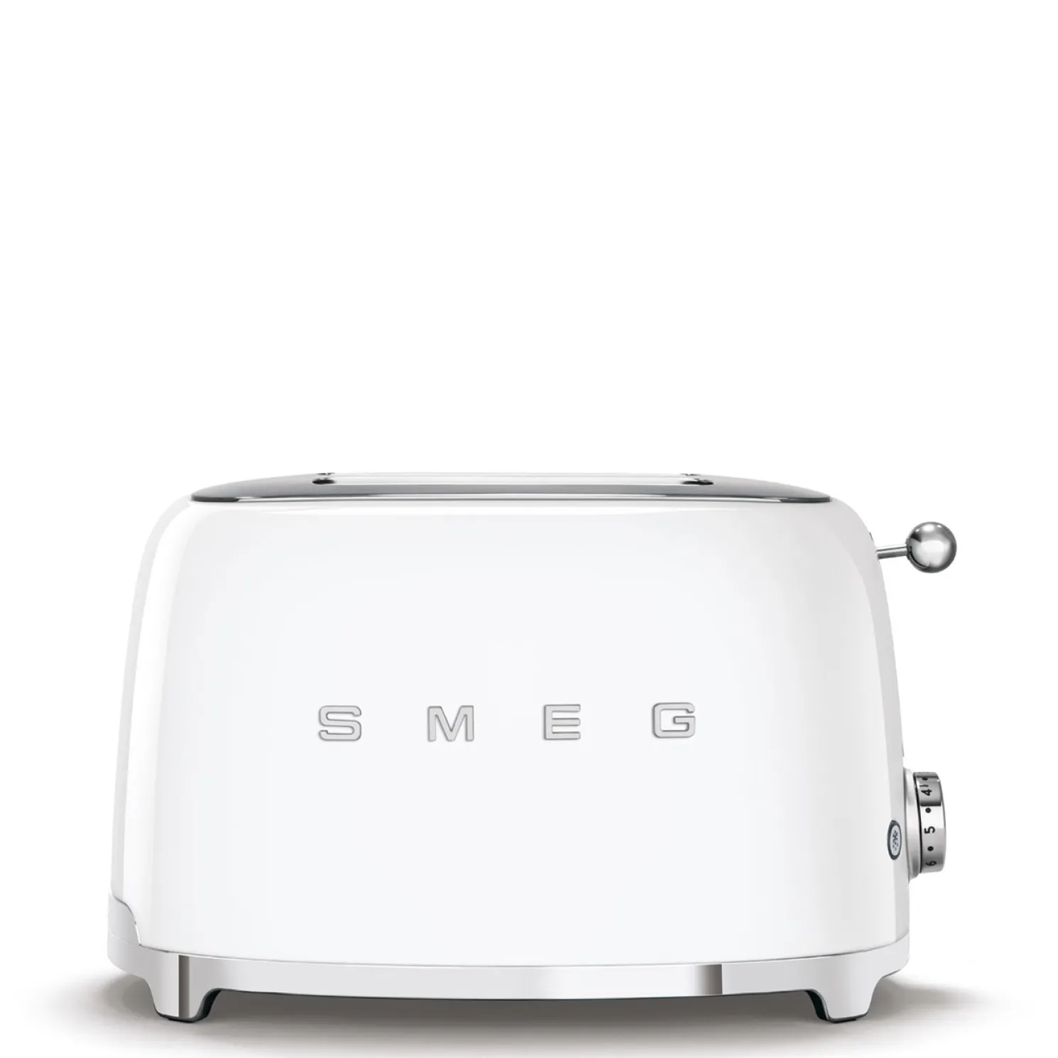 Smeg Kompakter Retro 2-Schlitz-Toaster Weiß