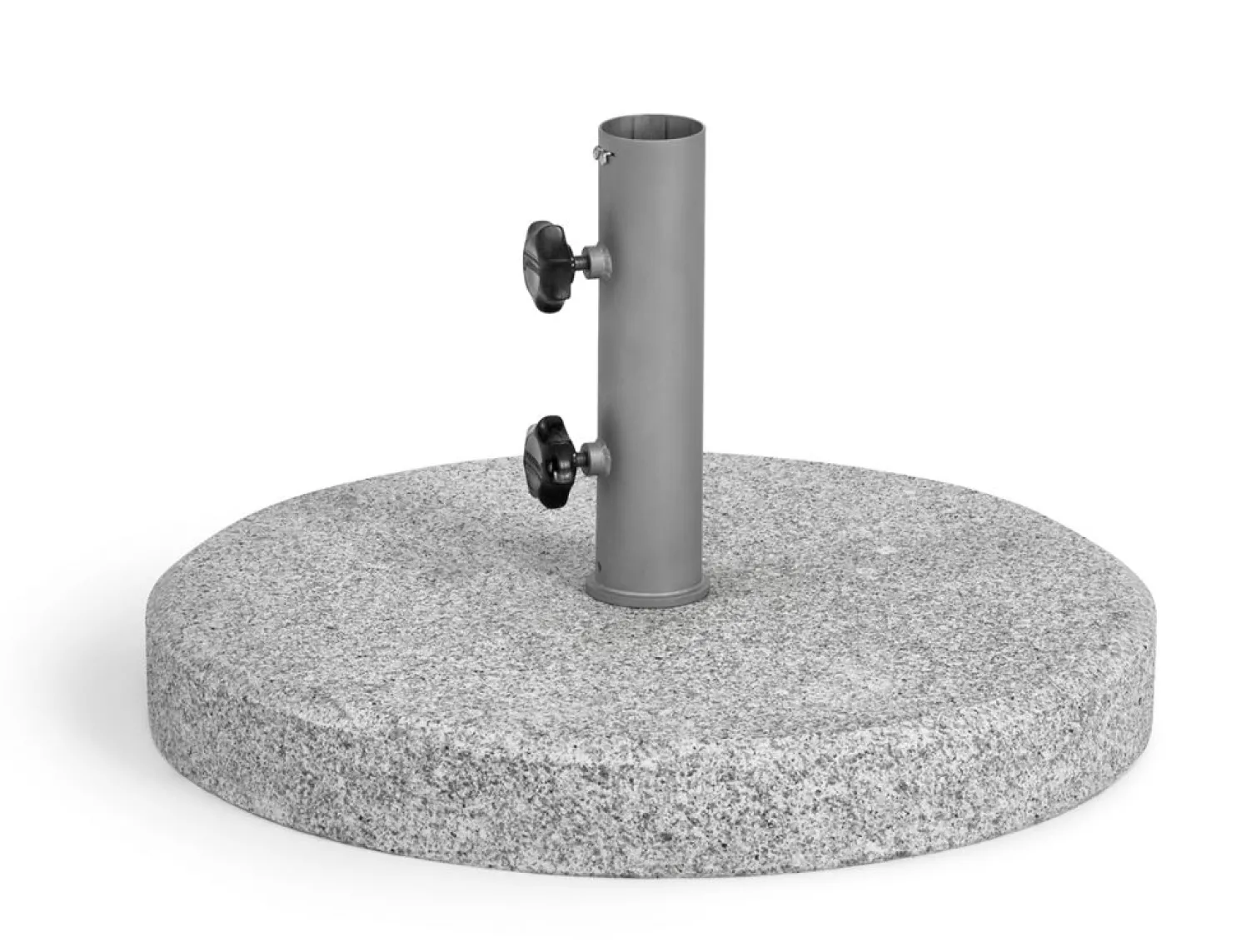 Weishäupl Bodenplatte Granit geflammt 63 kg rund mit Hülse Ø 4 cm